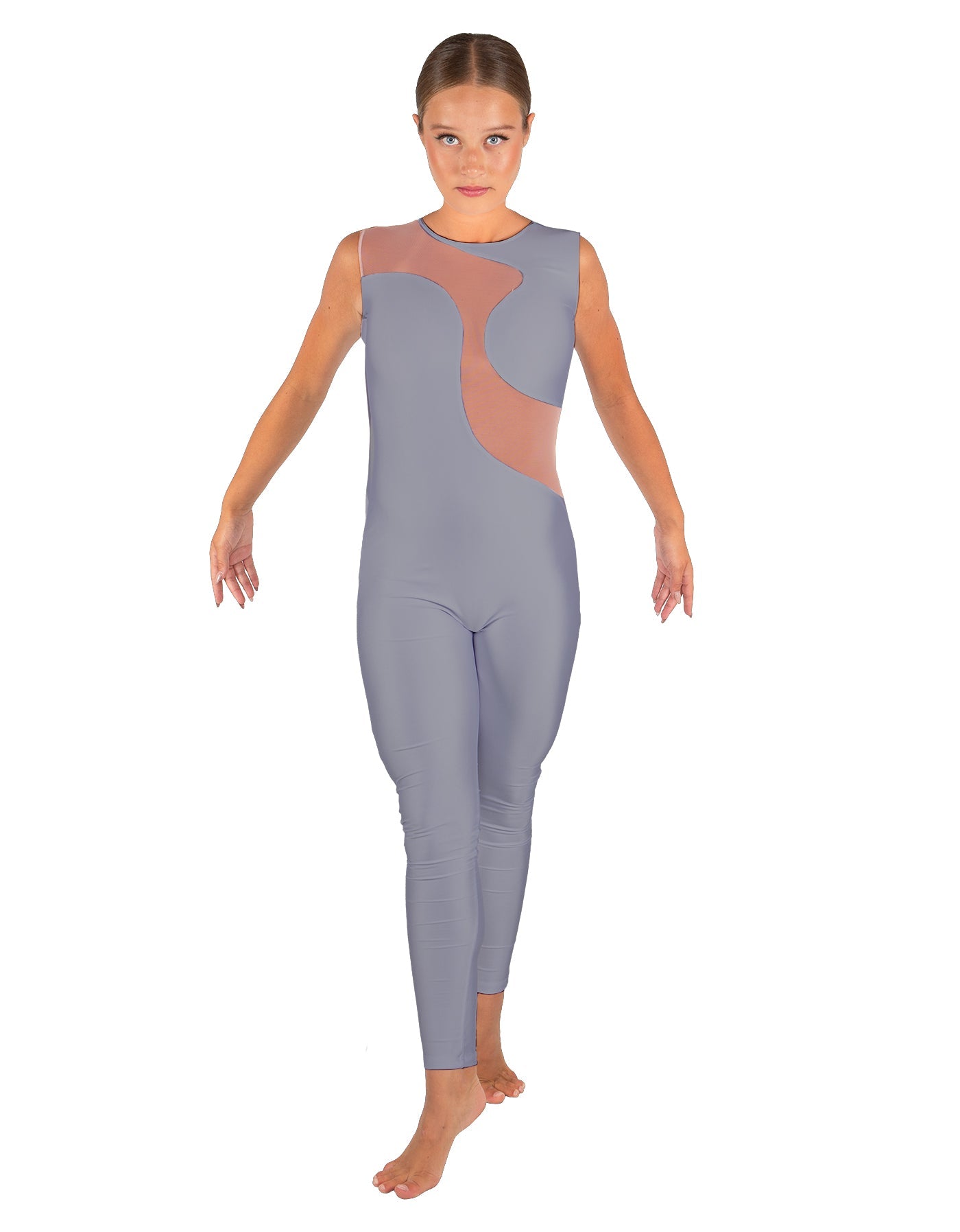 Solid Lycra Shadows Sleeveless Unitard