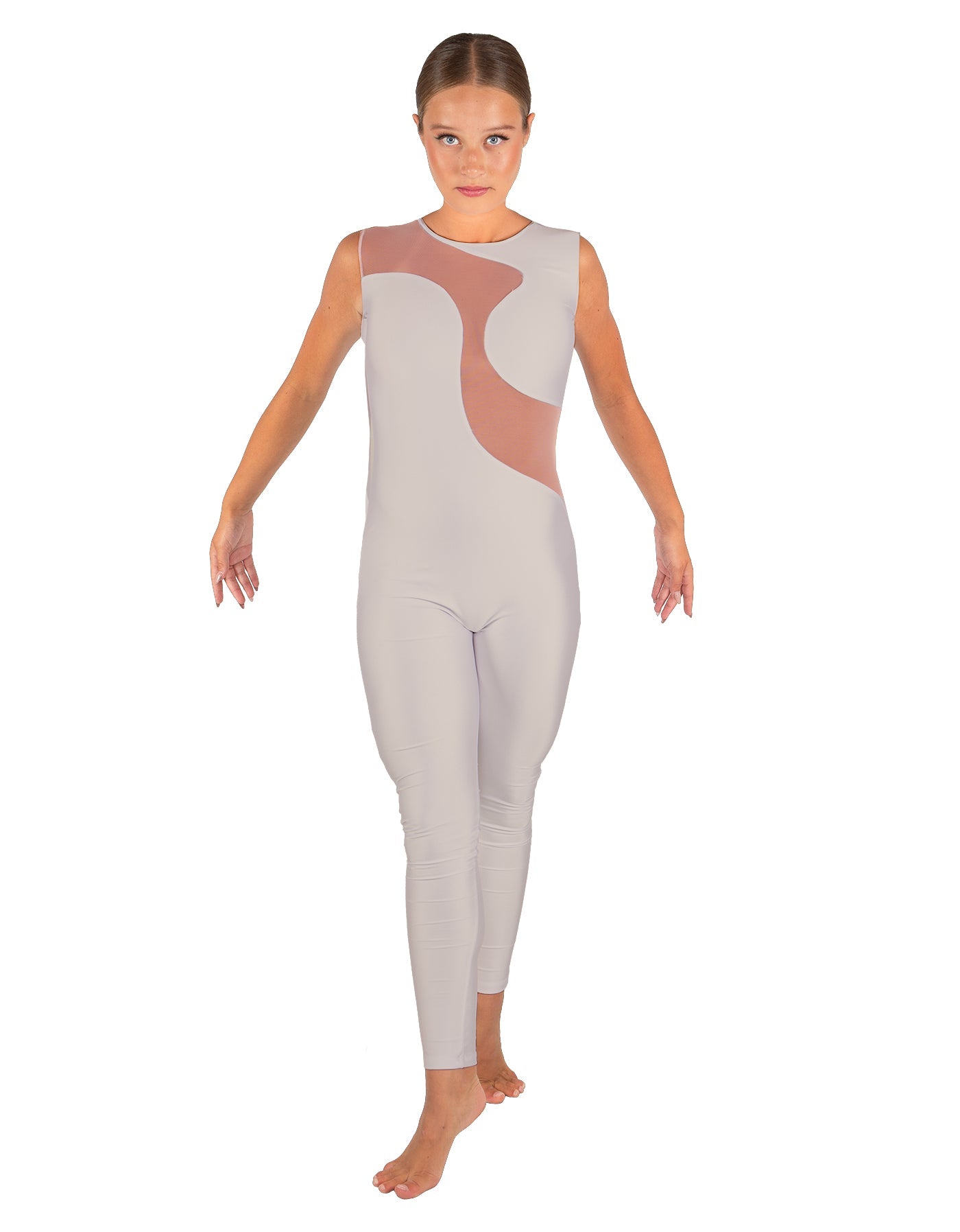 Solid Lycra Shadows Sleeveless Unitard