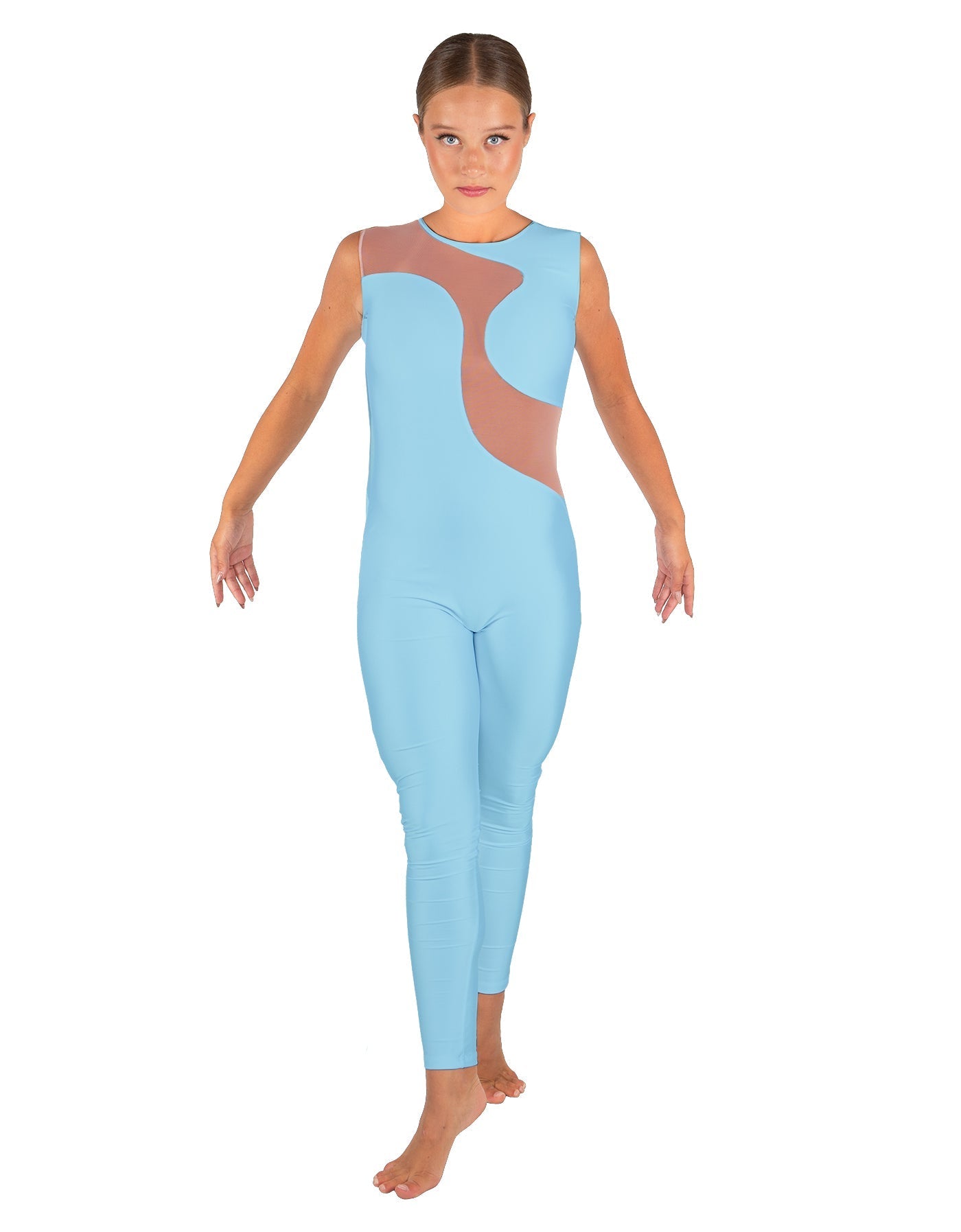 Solid Lycra Shadows Sleeveless Unitard