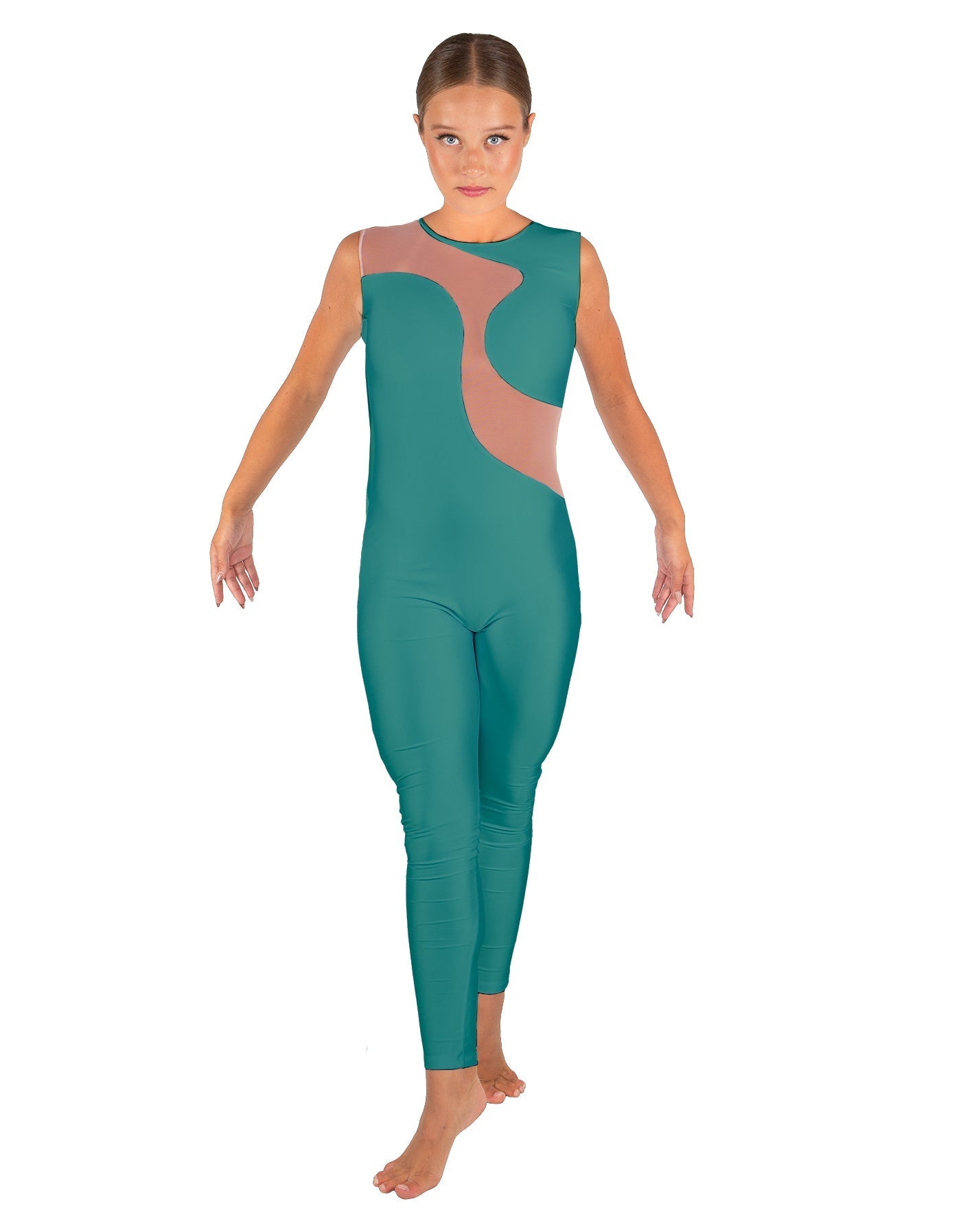 Solid Lycra Shadows Sleeveless Unitard