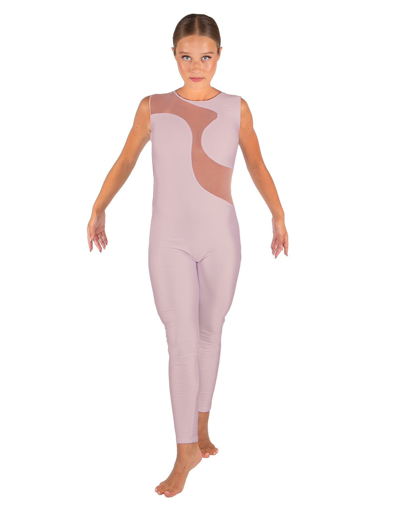 Solid Lycra Shadows Sleeveless Unitard