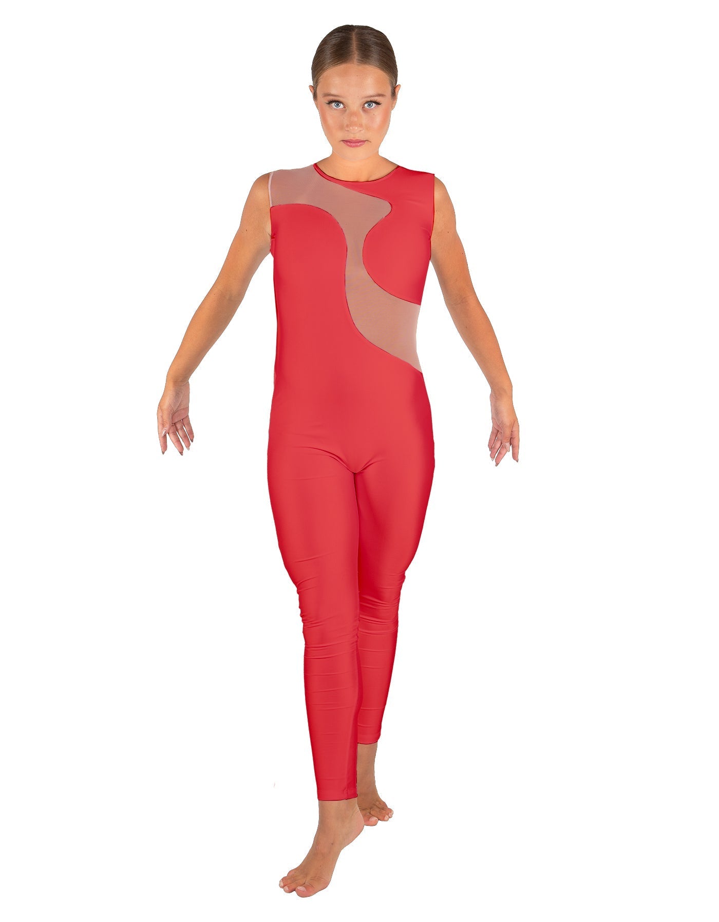 Solid Lycra Shadows Sleeveless Unitard