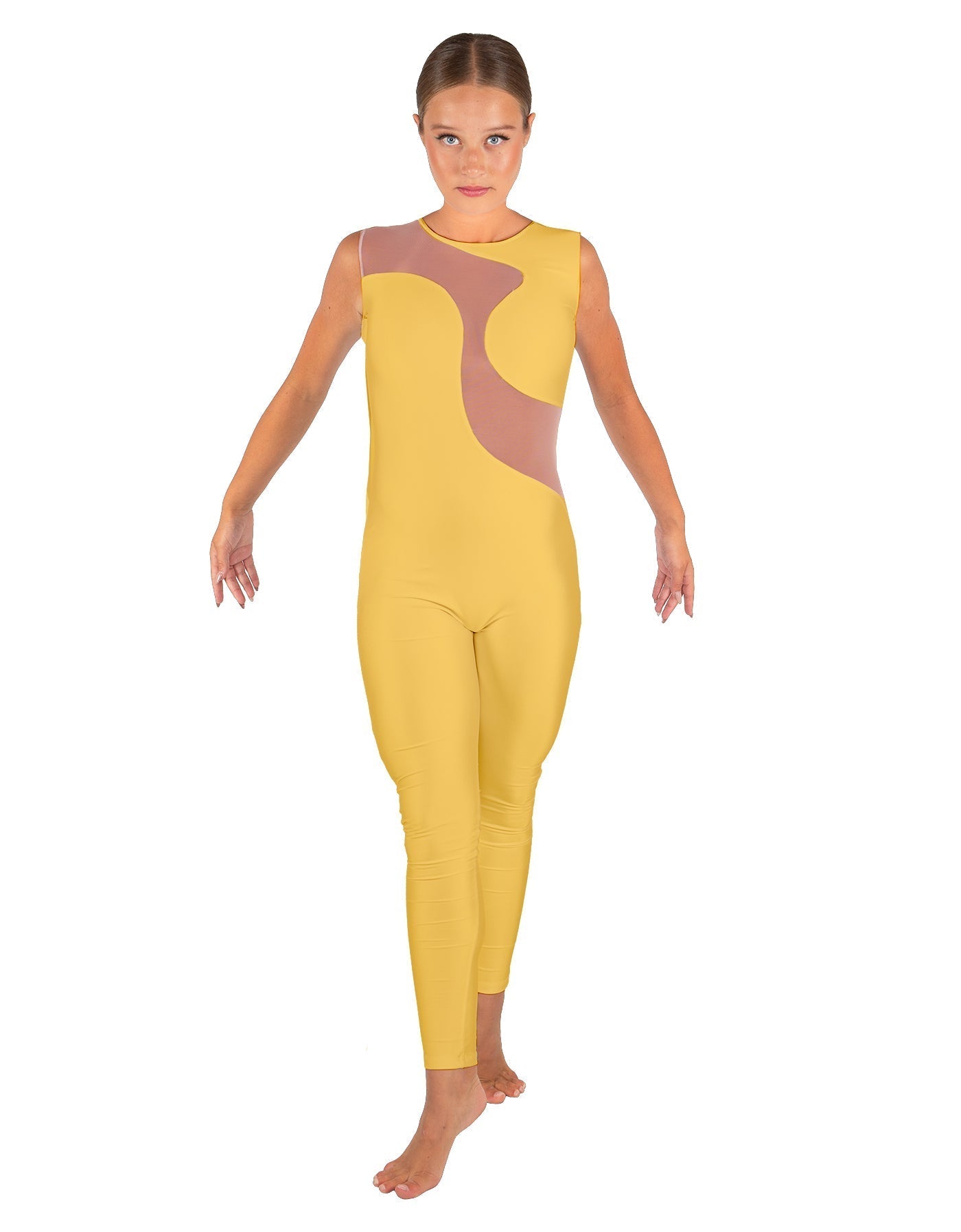 Solid Lycra Shadows Sleeveless Unitard
