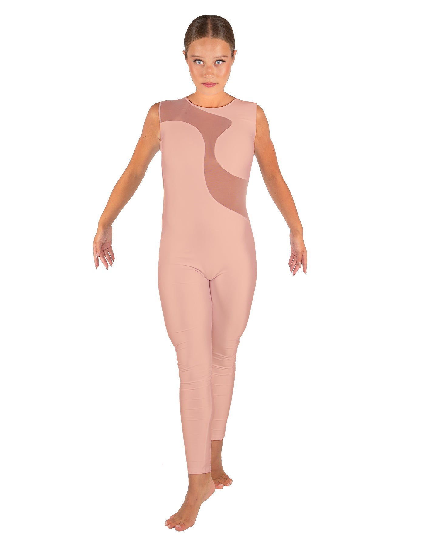 Solid Lycra Shadows Sleeveless Unitard
