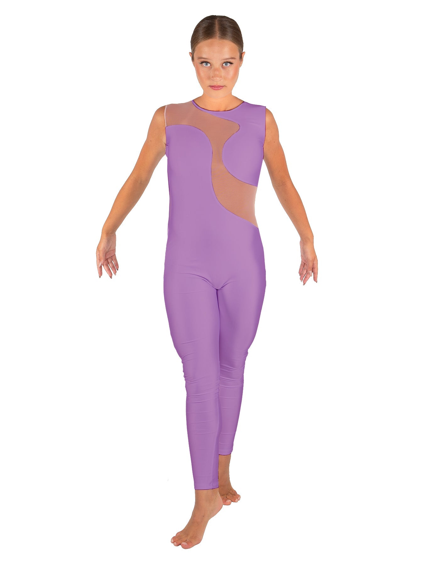Solid Lycra Shadows Sleeveless Unitard
