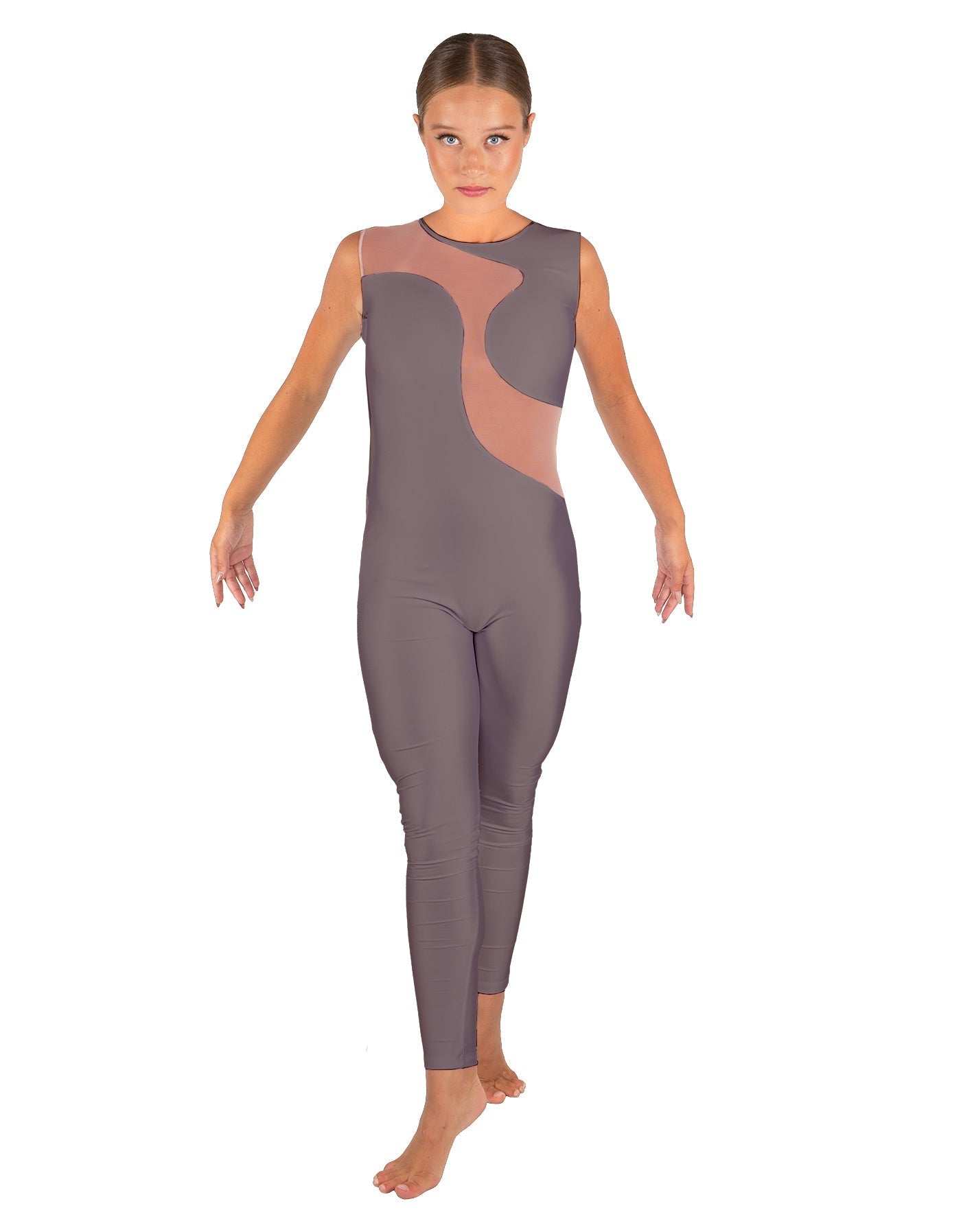 Solid Lycra Shadows Sleeveless Unitard
