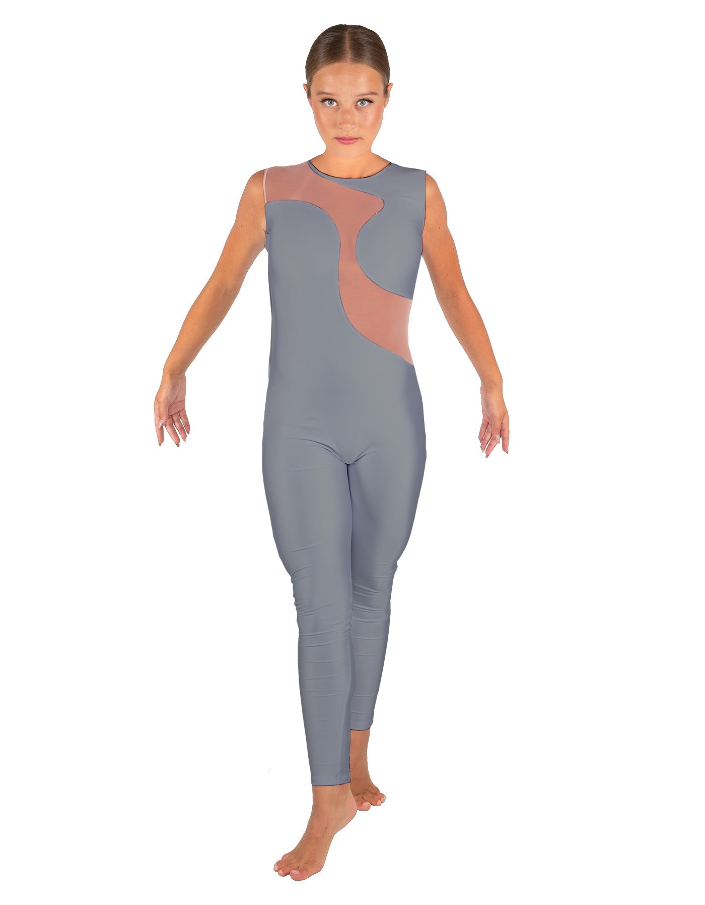 Solid Lycra Shadows Sleeveless Unitard