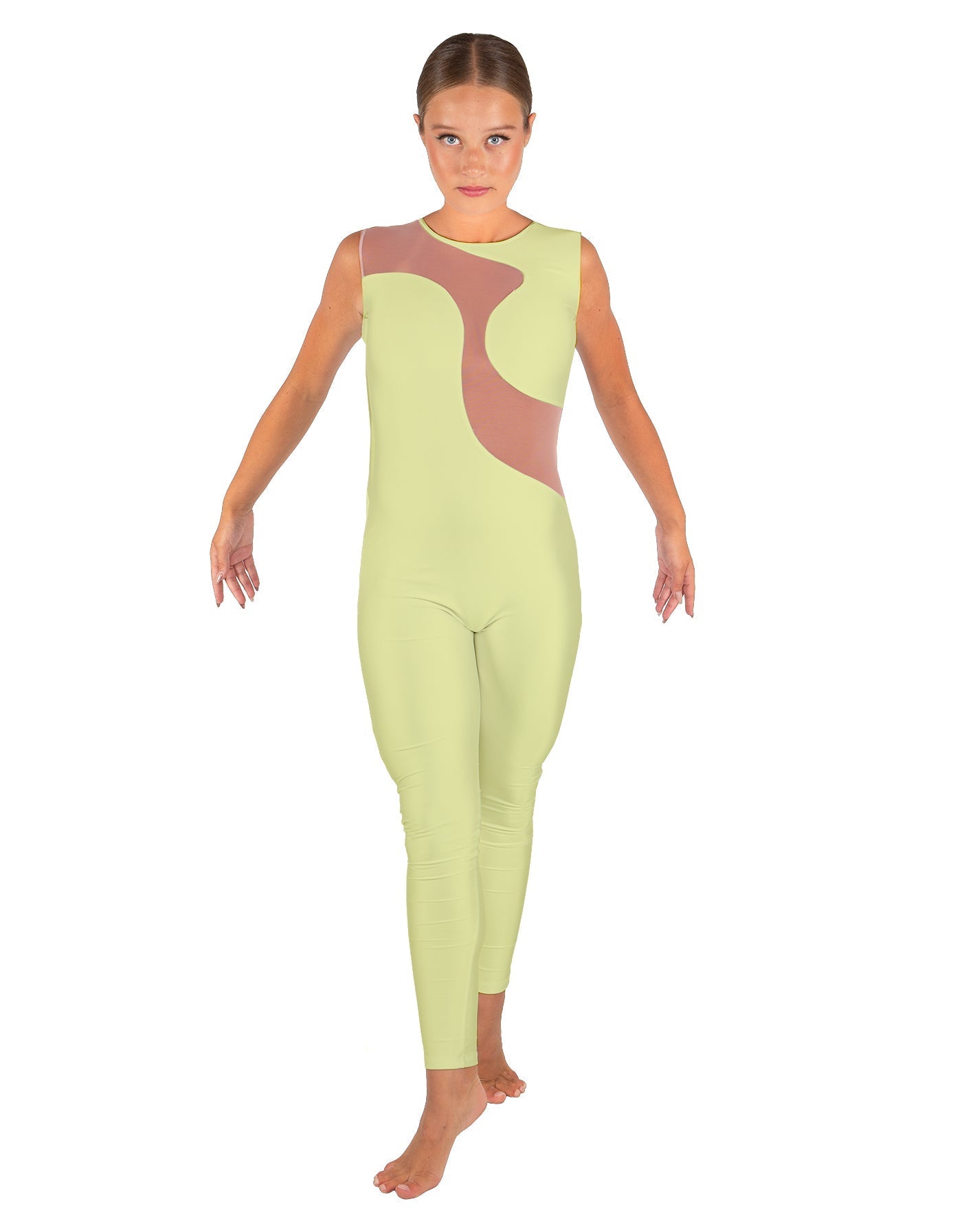 Solid Lycra Shadows Sleeveless Unitard