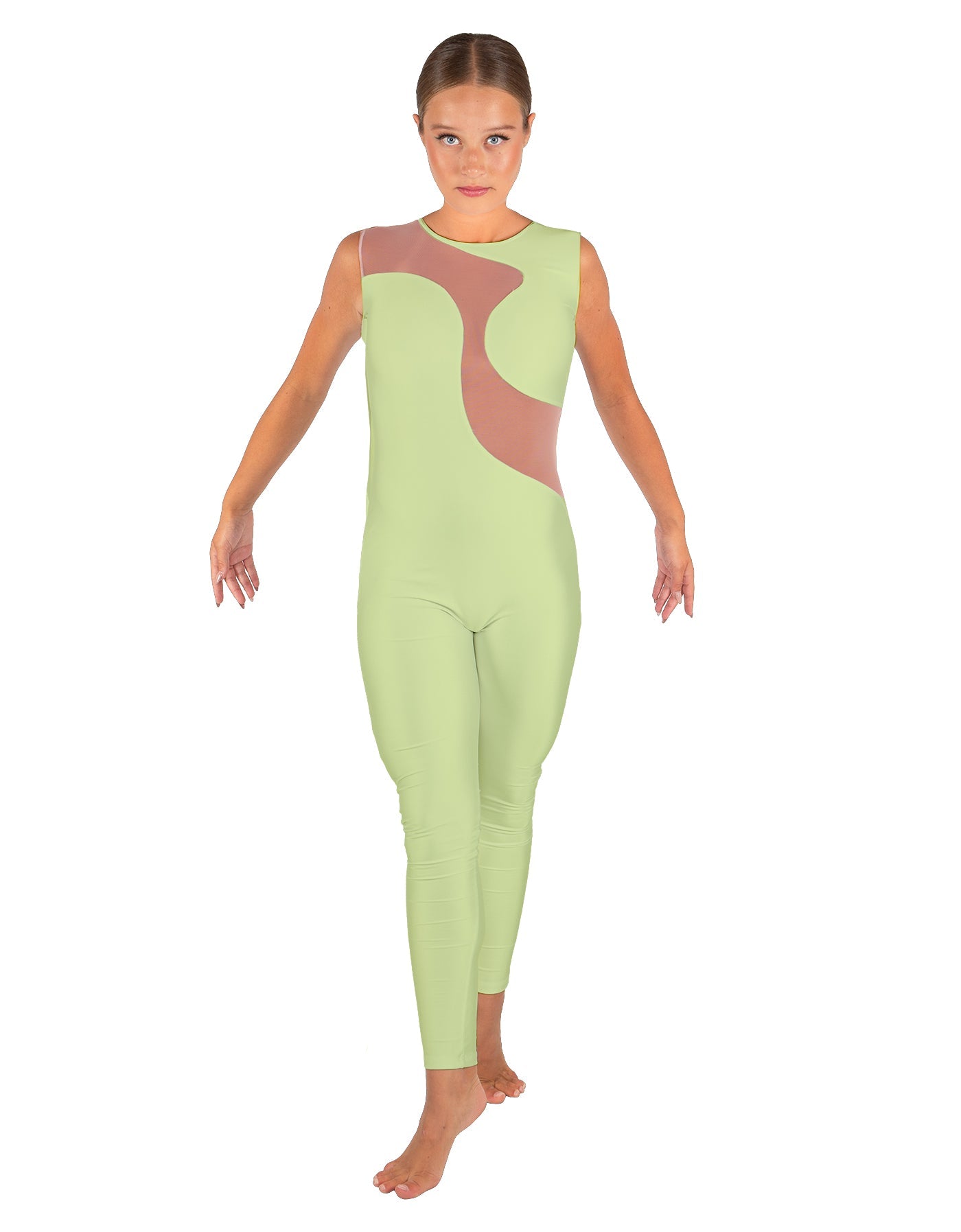 Solid Lycra Shadows Sleeveless Unitard
