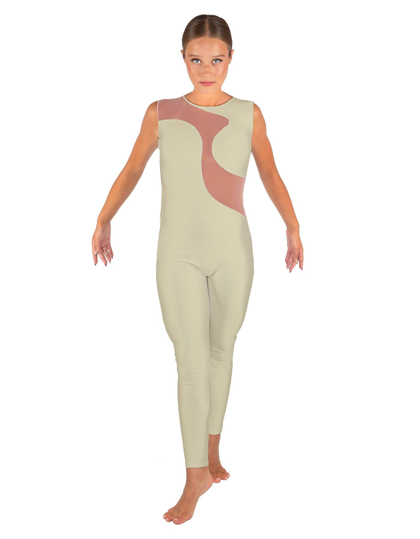 Solid Lycra Shadows Sleeveless Unitard