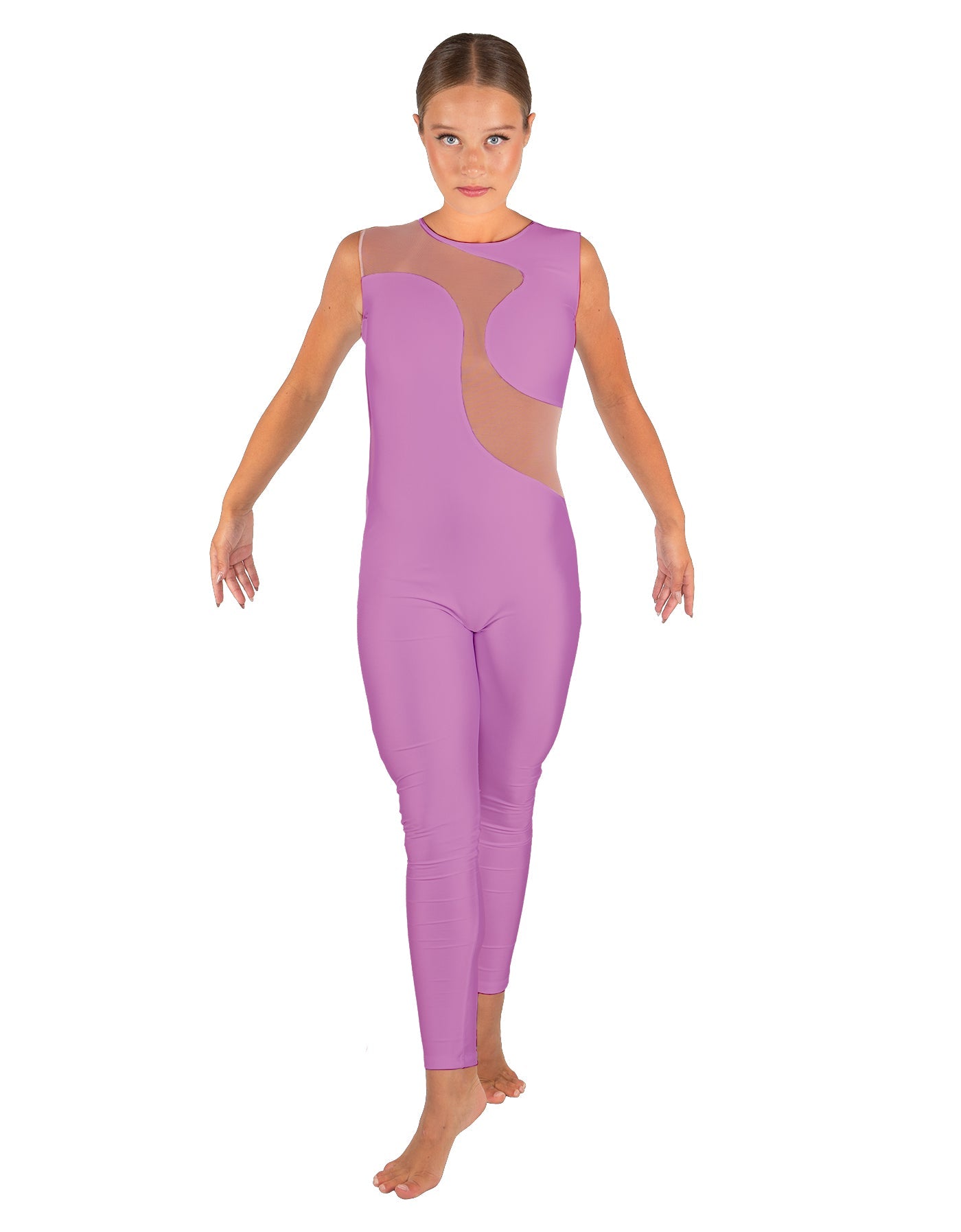 Solid Lycra Shadows Sleeveless Unitard