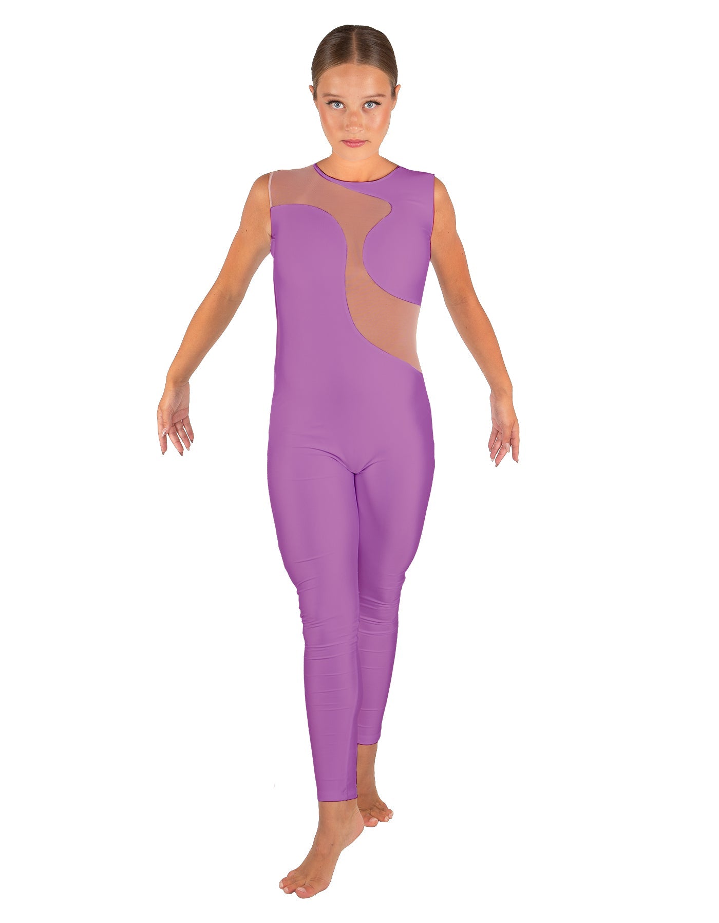 Solid Lycra Shadows Sleeveless Unitard