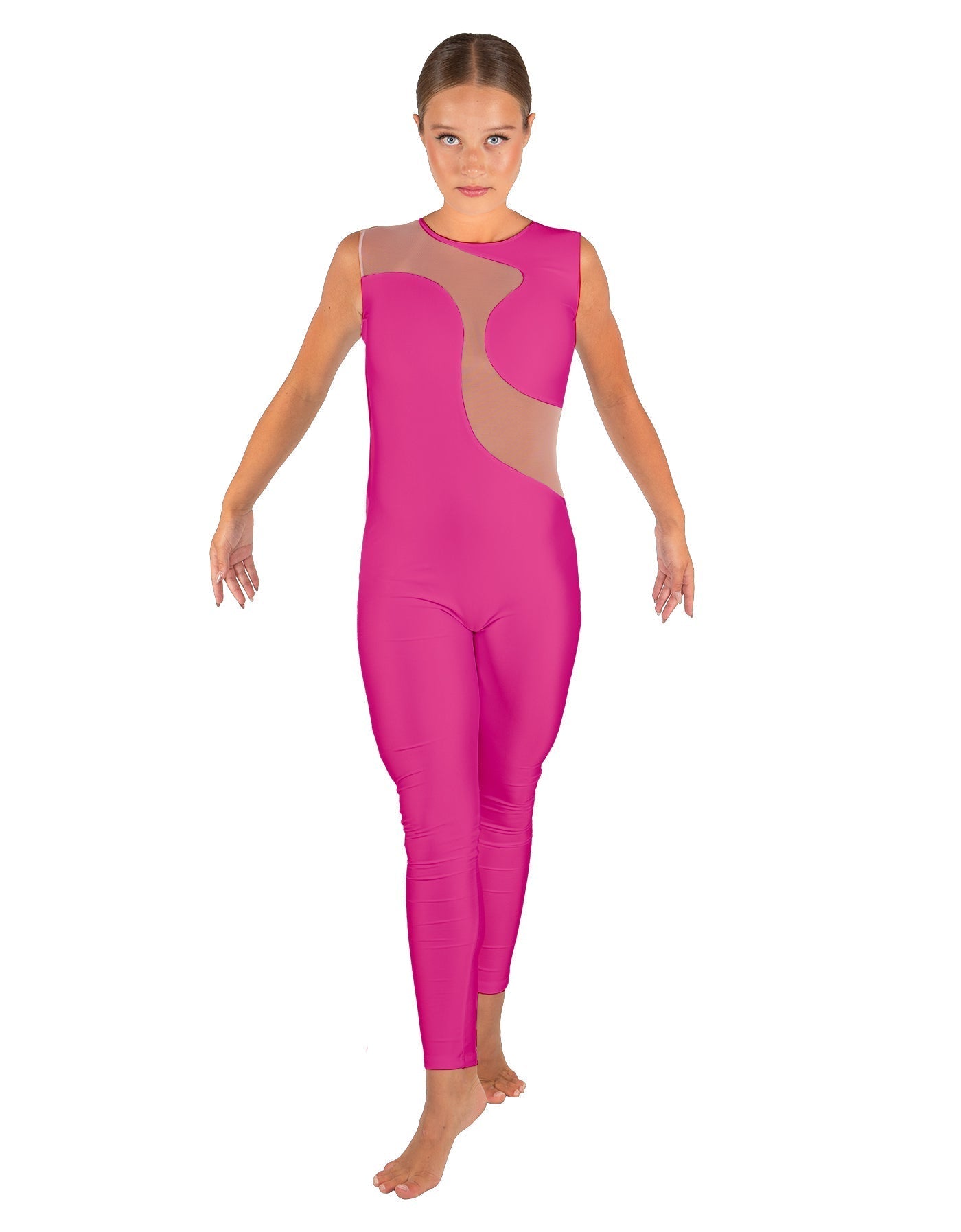 Solid Lycra Shadows Sleeveless Unitard