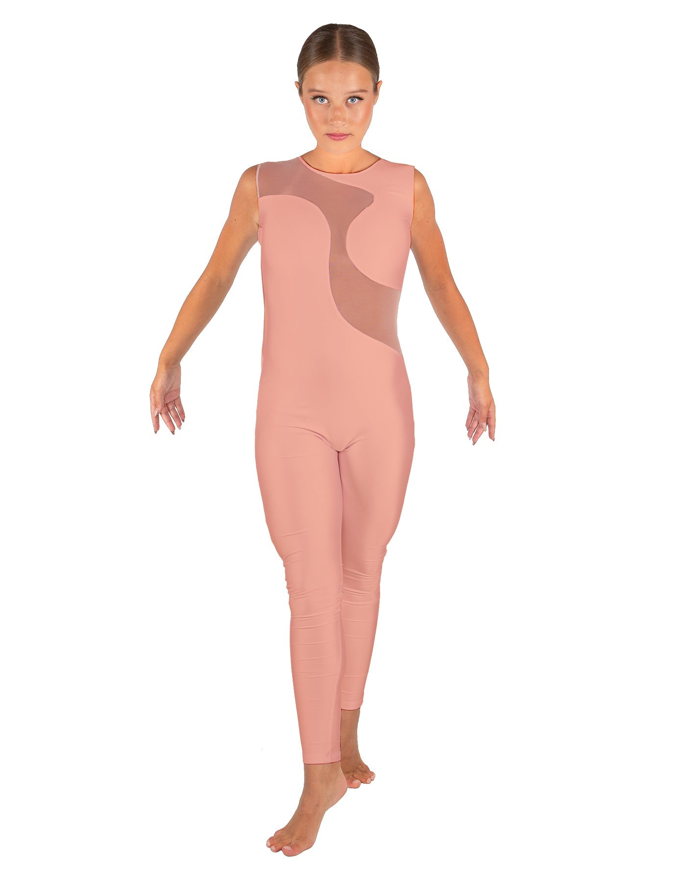 Solid Lycra Shadows Sleeveless Unitard