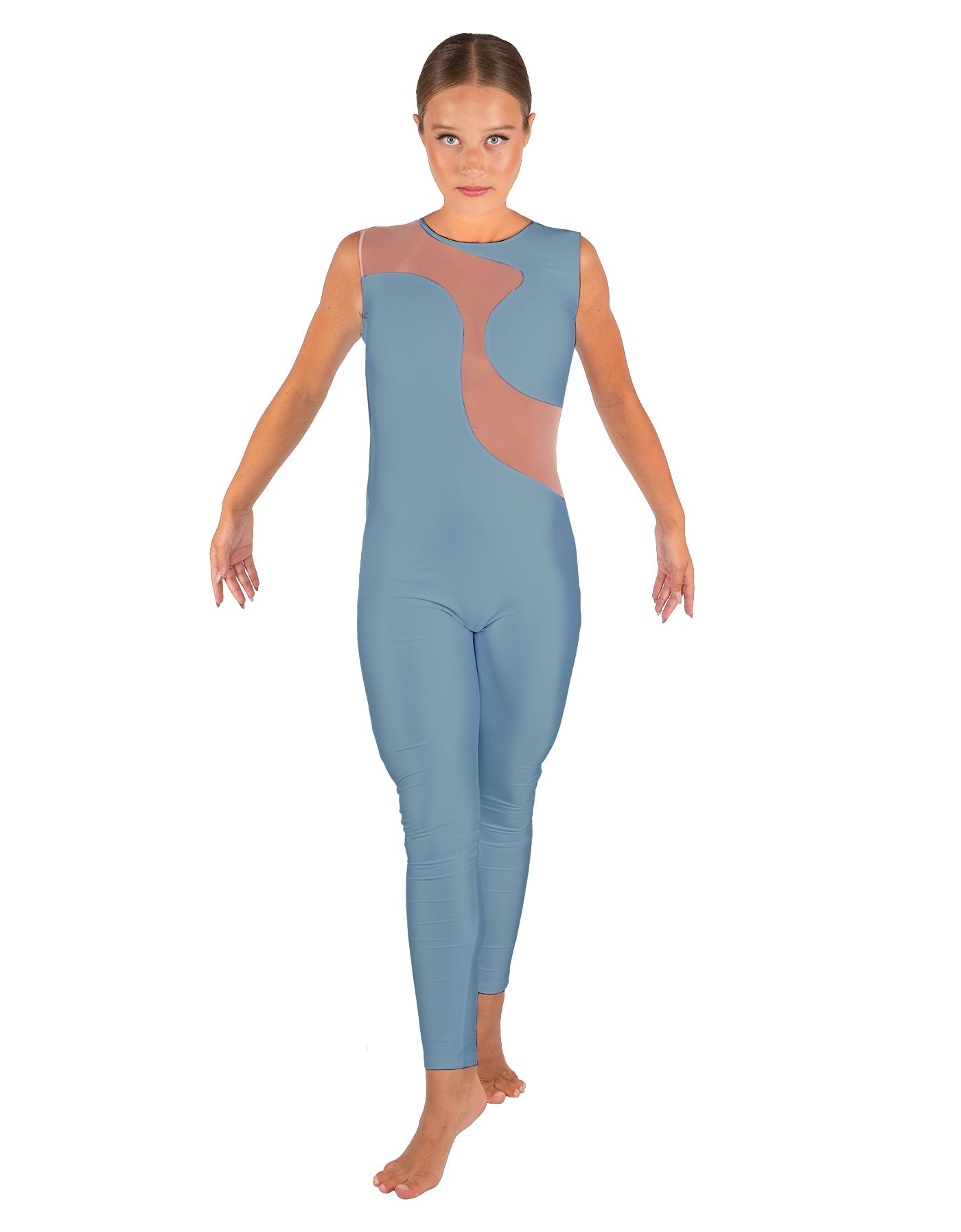 Solid Lycra Shadows Sleeveless Unitard
