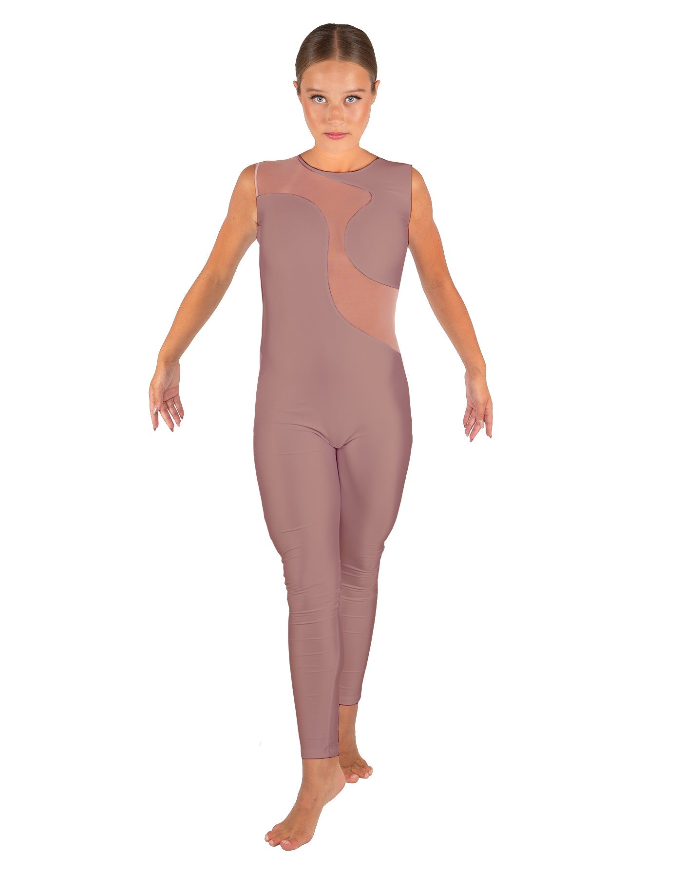 Solid Lycra Shadows Sleeveless Unitard