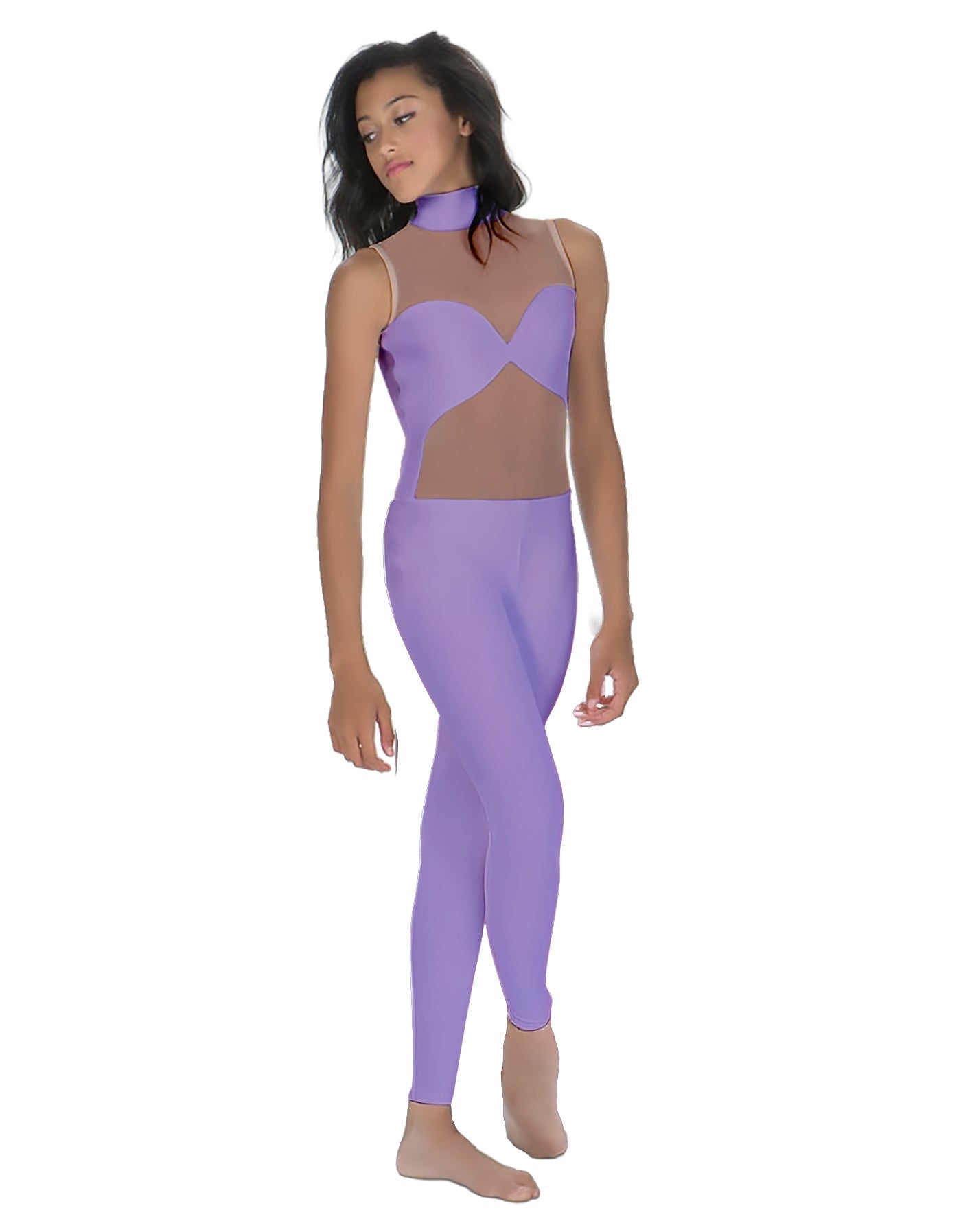 Solid Lycra Stay Unitard (Open Back)