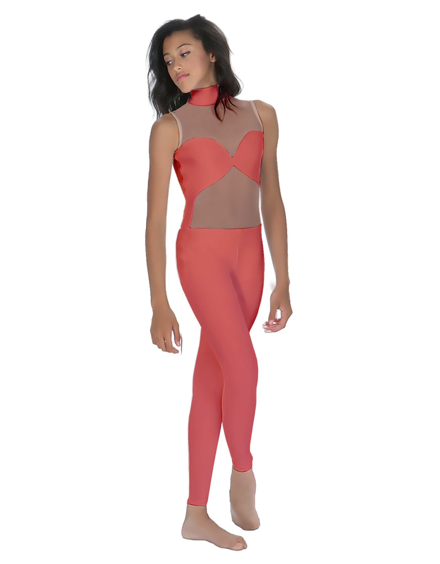 Solid Lycra Stay Unitard (Open Back)