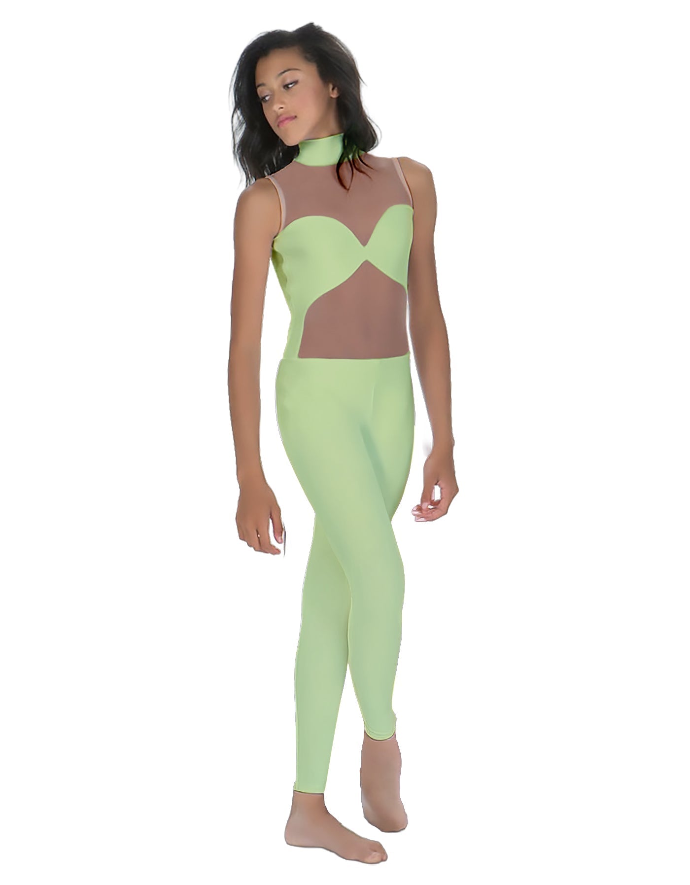 Solid Lycra Stay Unitard (Open Back)