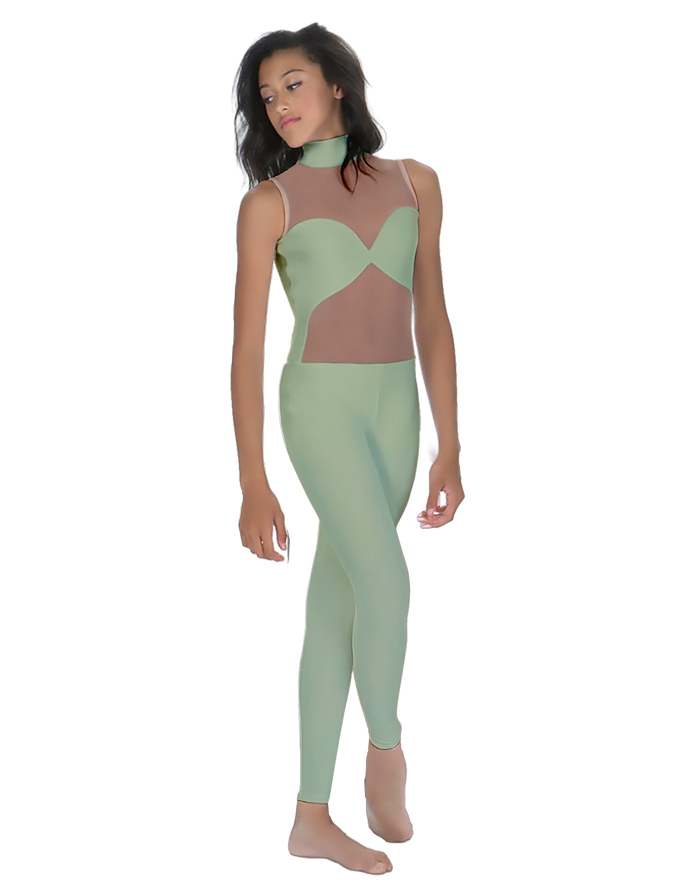 Solid Lycra Stay Unitard (Open Back)