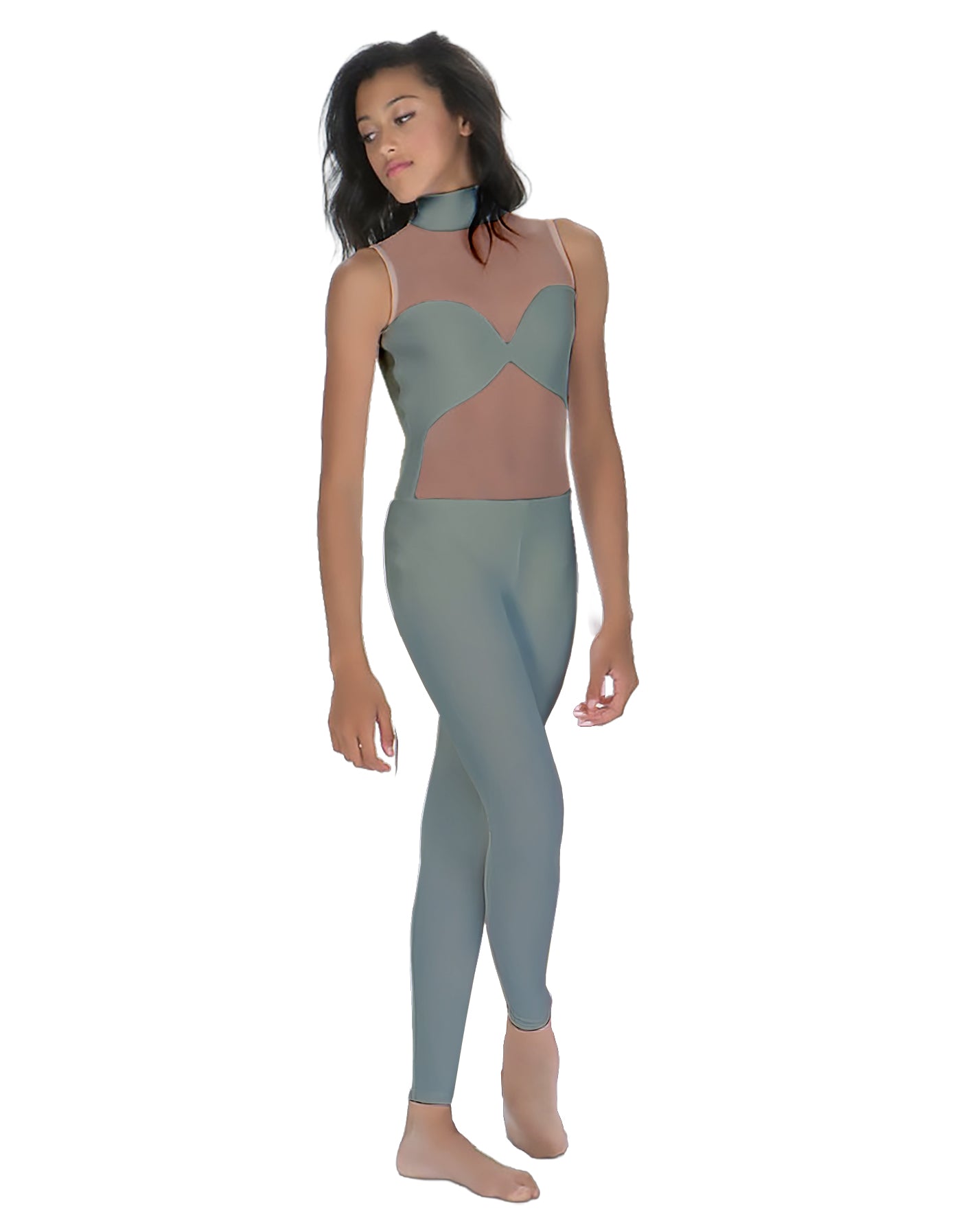 Solid Lycra Stay Unitard (Open Back)