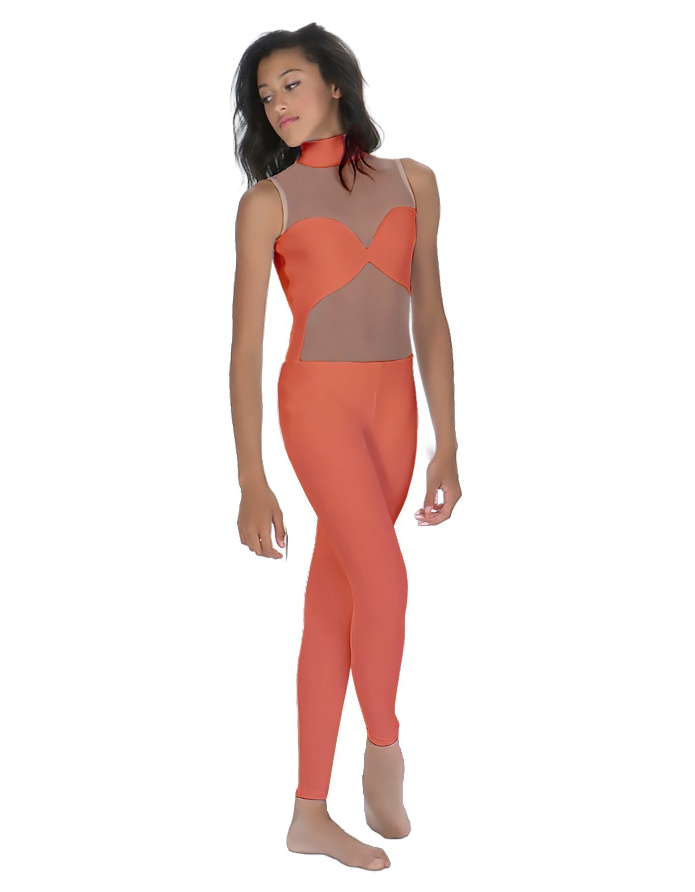 Solid Lycra Stay Unitard (Open Back)