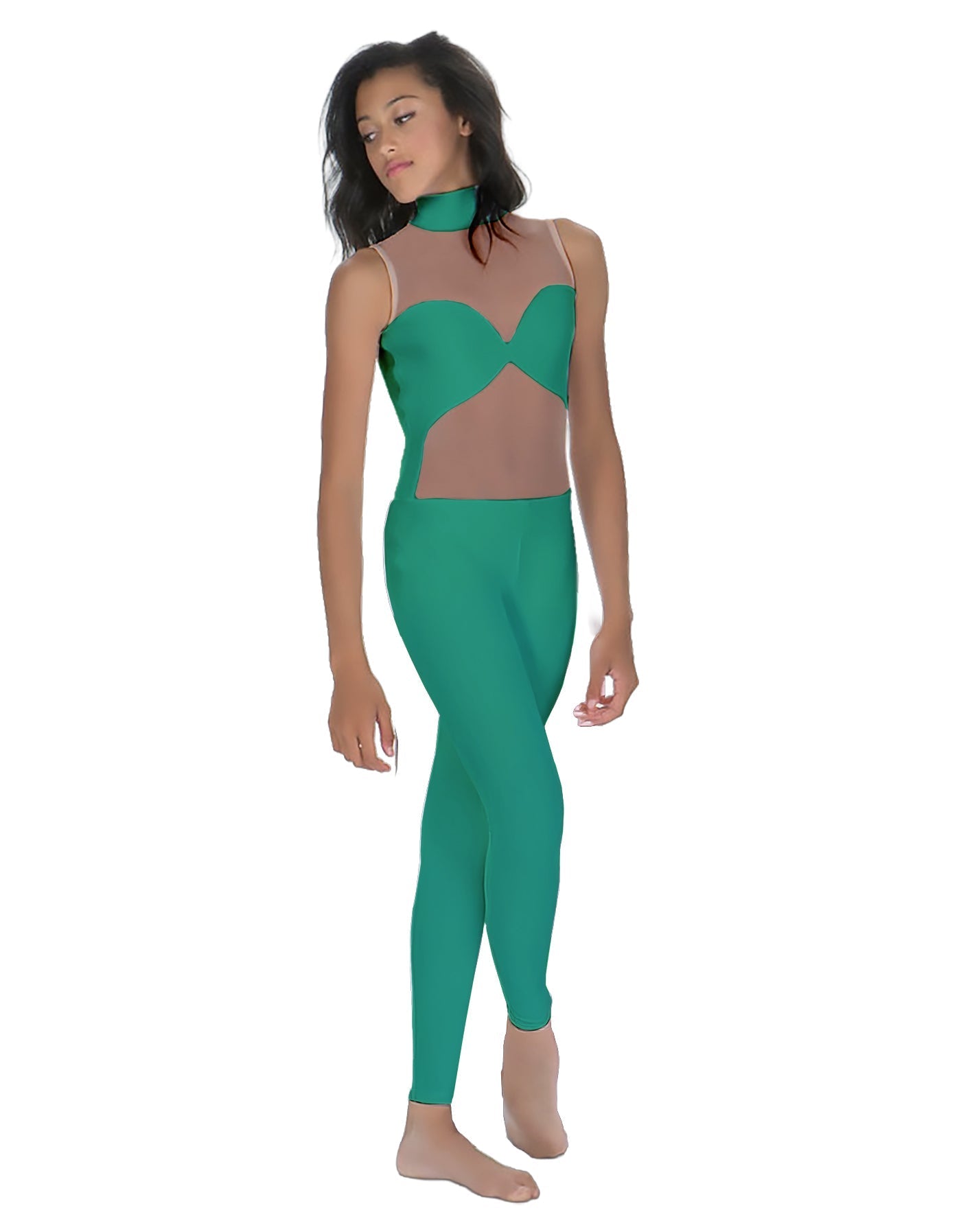 Solid Lycra Stay Unitard (Open Back)