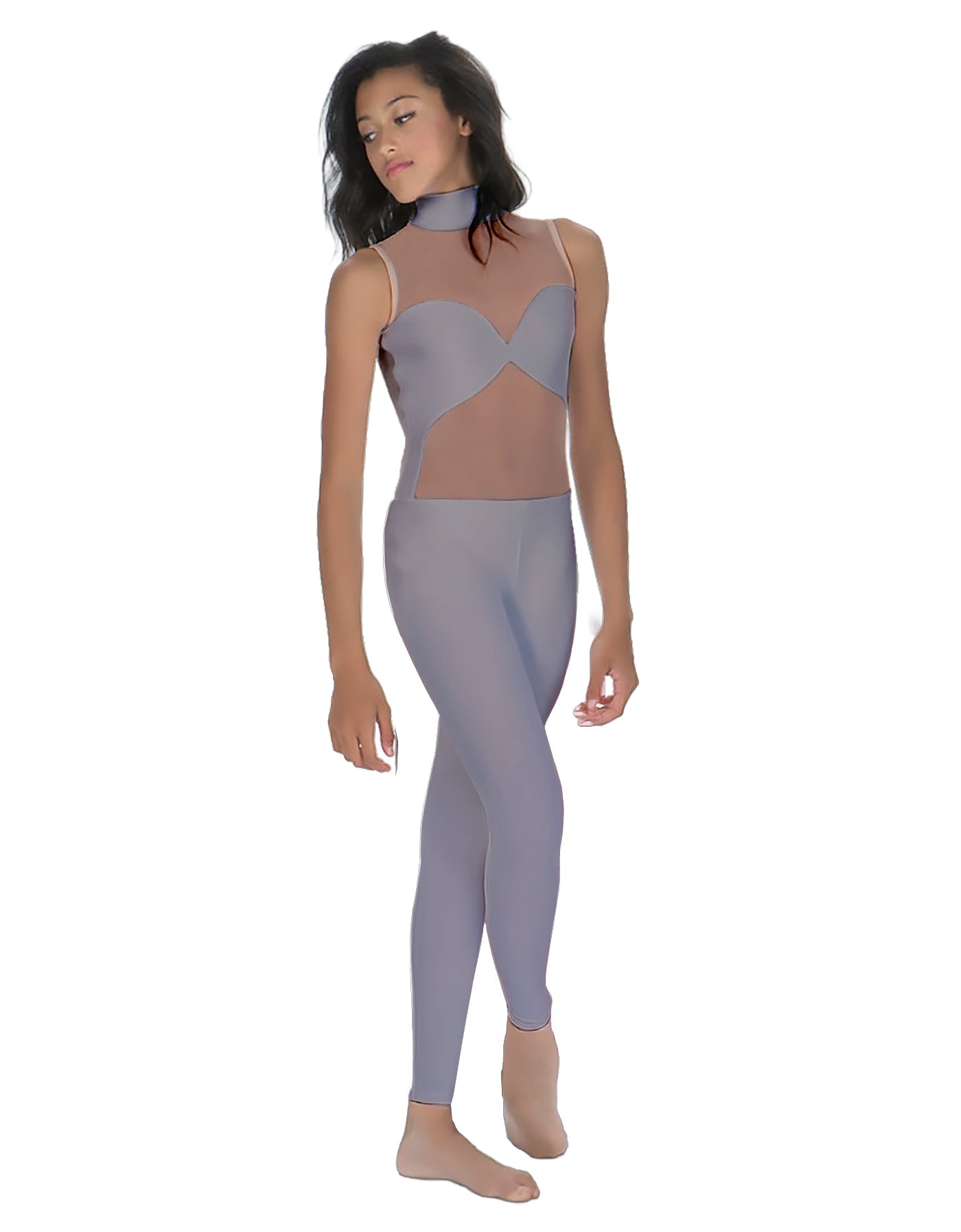 Solid Lycra Stay Unitard (Open Back)