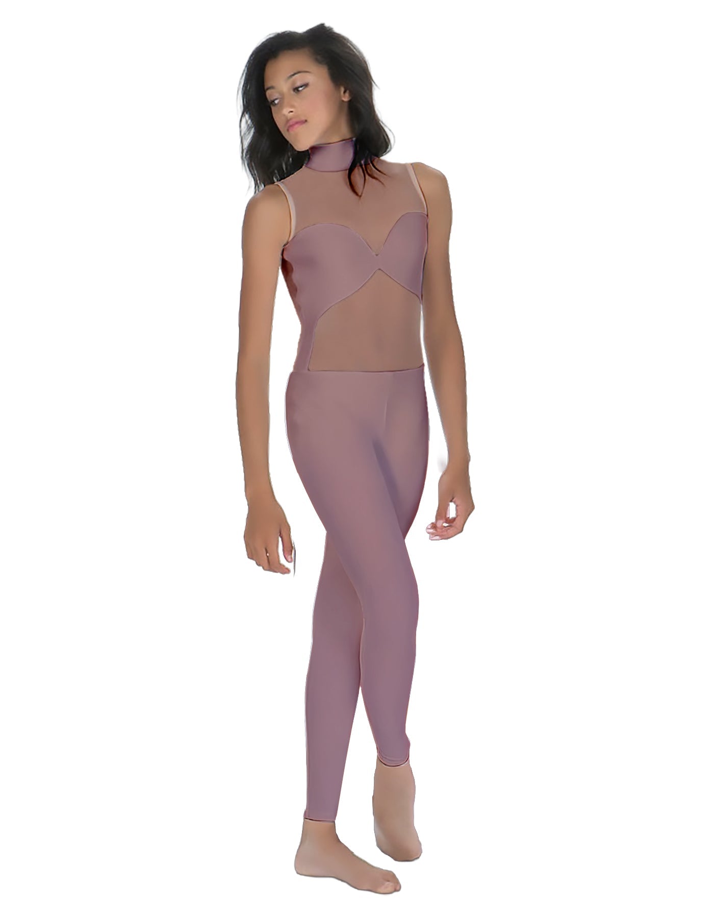 Solid Lycra Stay Unitard (Open Back)