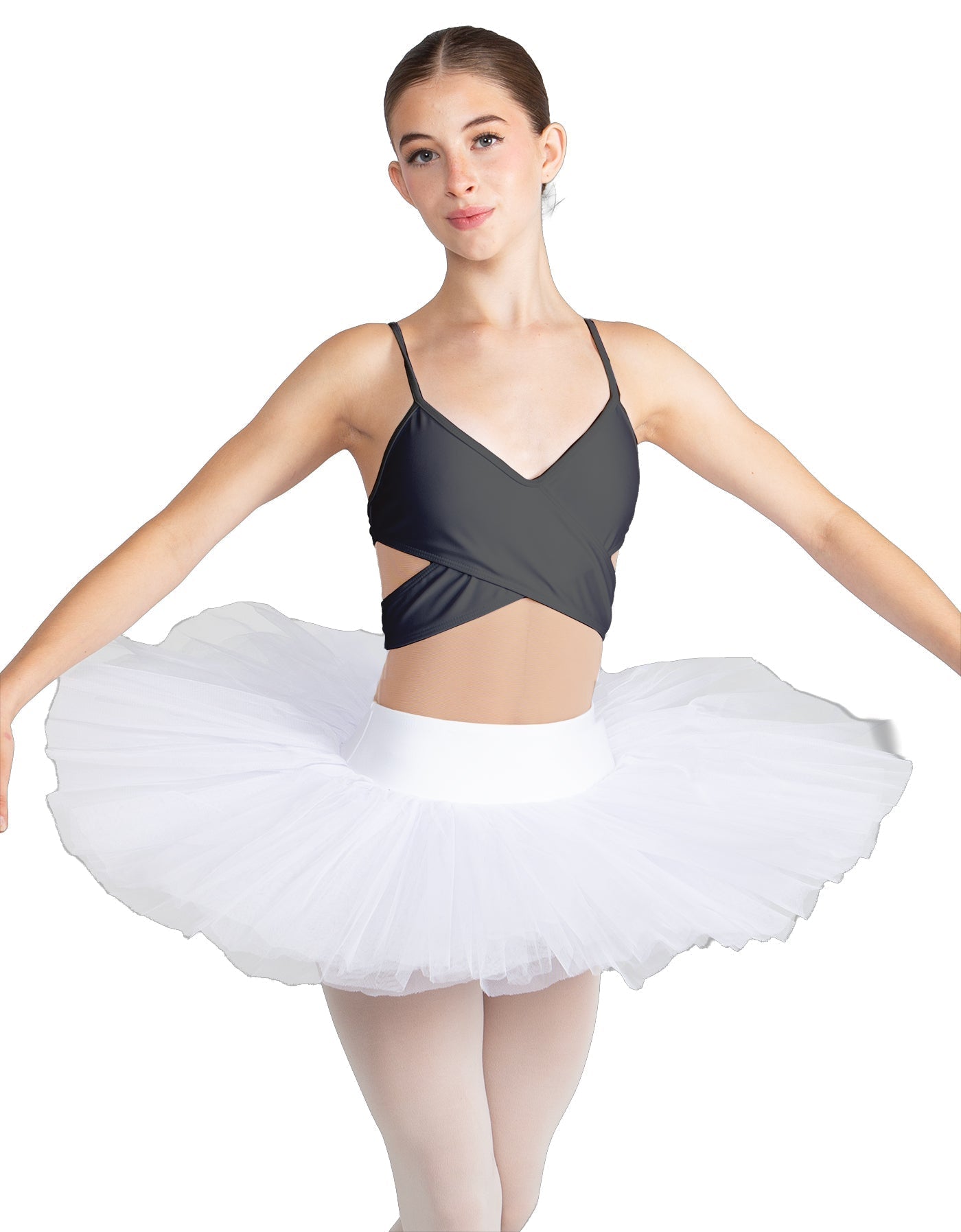 Solid Lycra Criss Cross Mesh Cut Outs Leotard