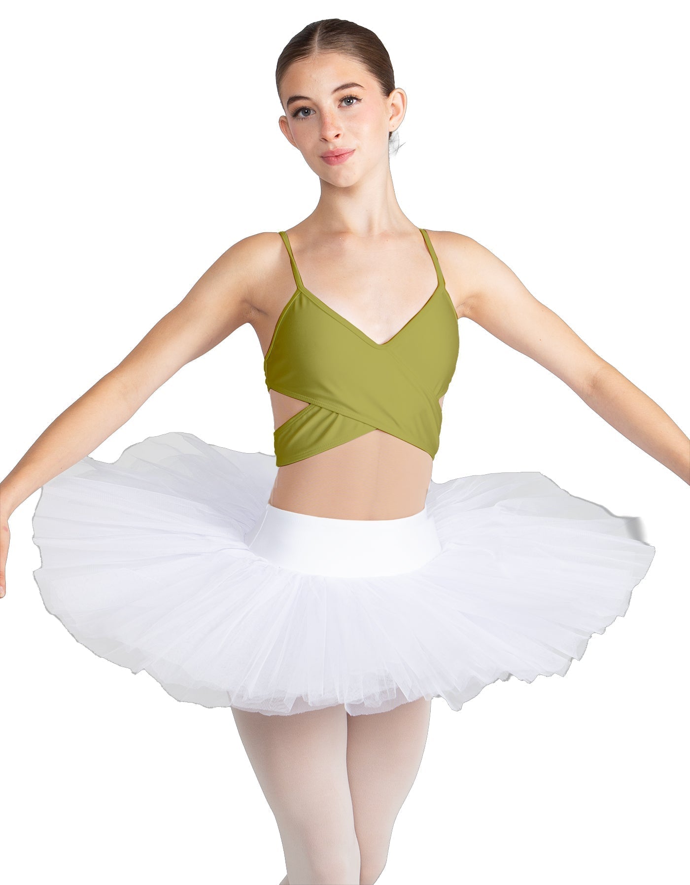 Solid Lycra Criss Cross Mesh Cut Outs Leotard