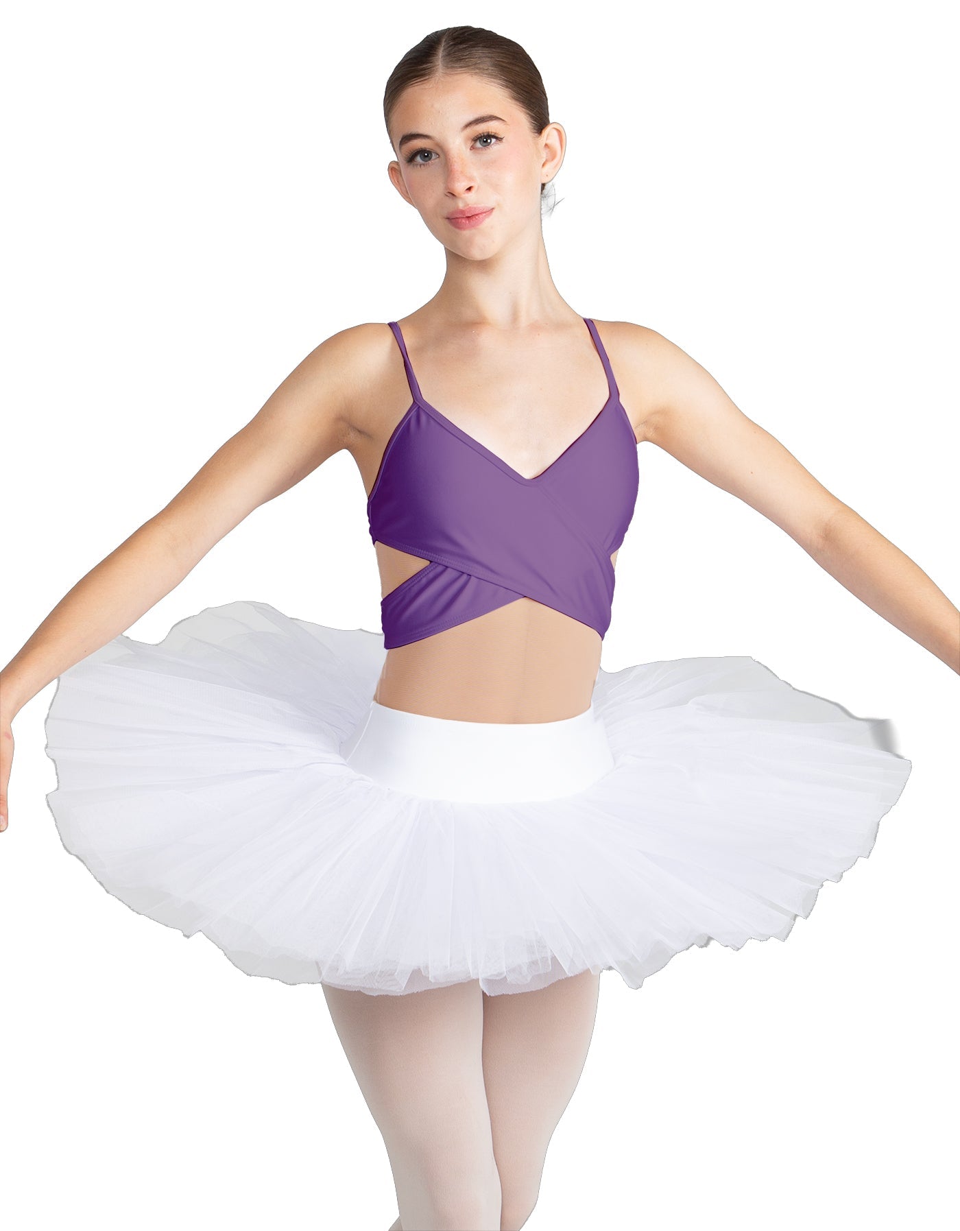 Solid Lycra Criss Cross Mesh Cut Outs Leotard