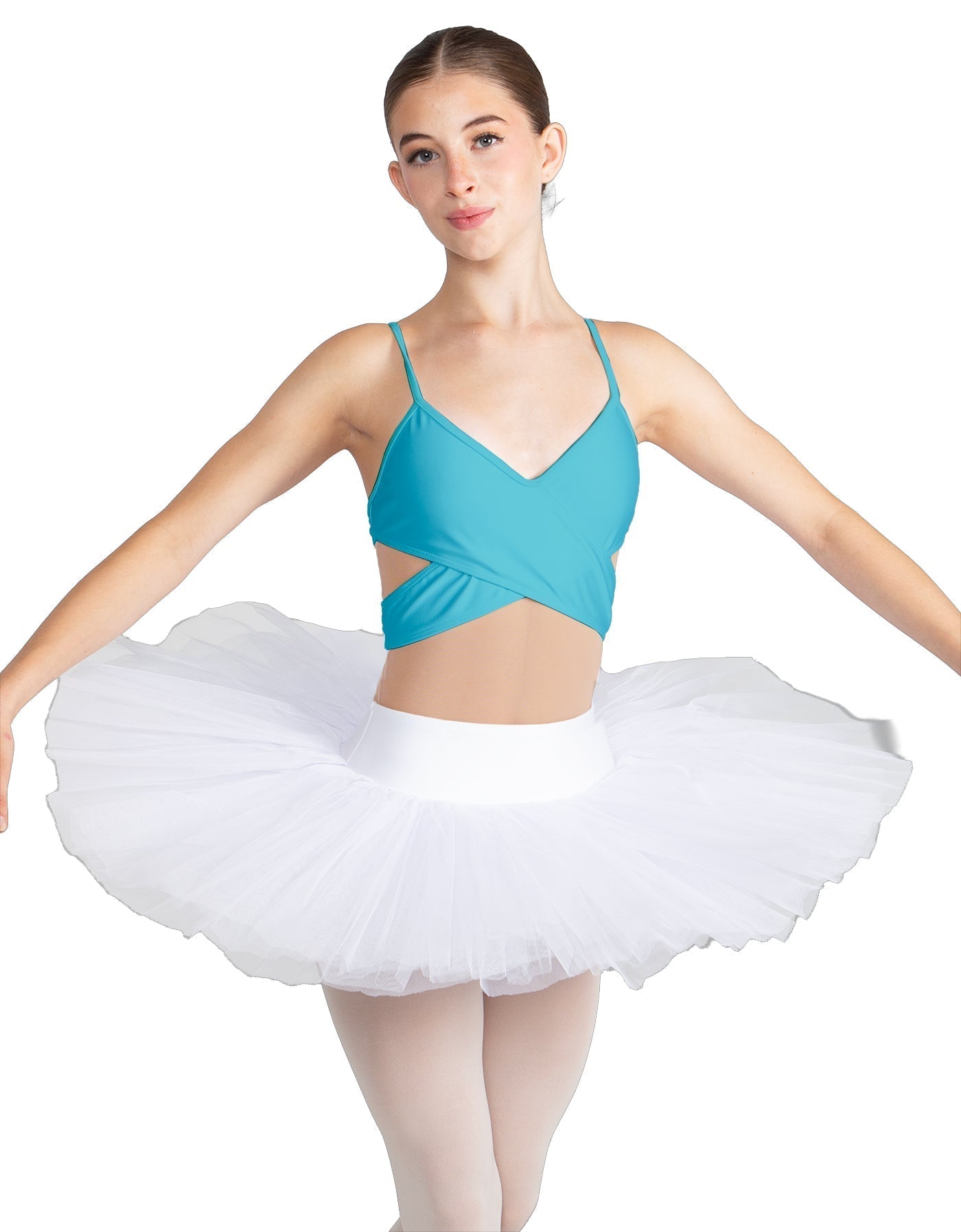 Solid Lycra Criss Cross Mesh Cut Outs Leotard