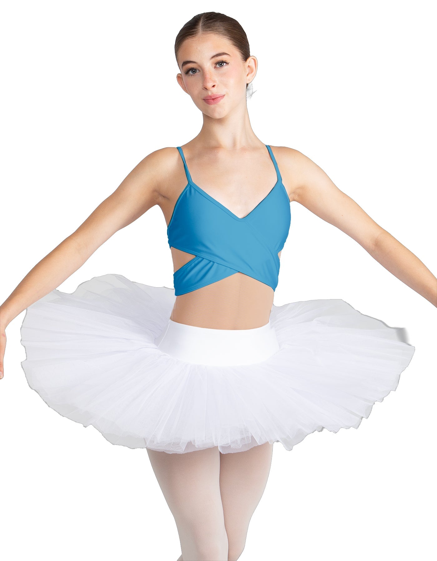 Solid Lycra Criss Cross Mesh Cut Outs Leotard