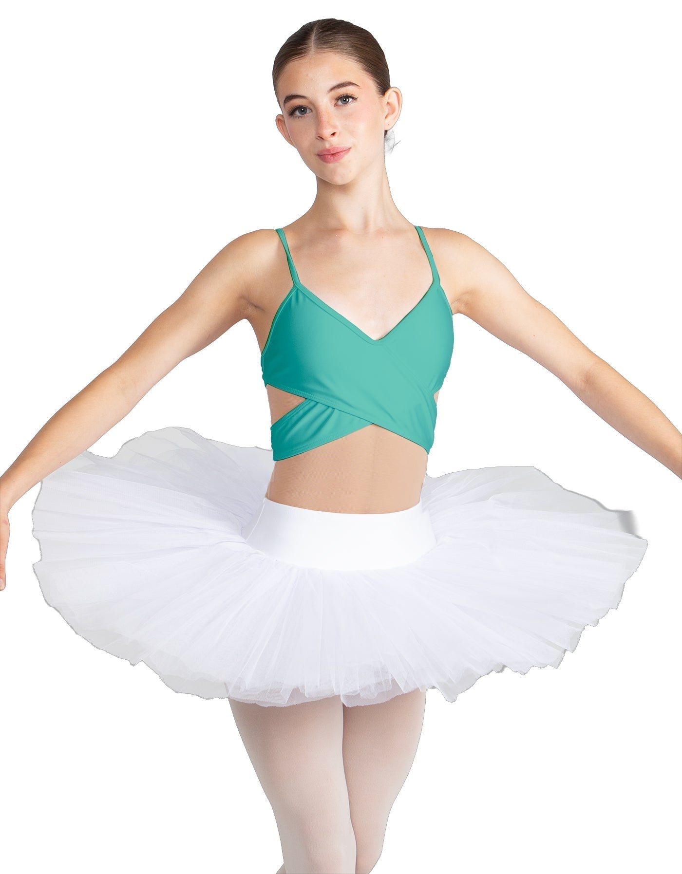 Solid Lycra Criss Cross Mesh Cut Outs Leotard
