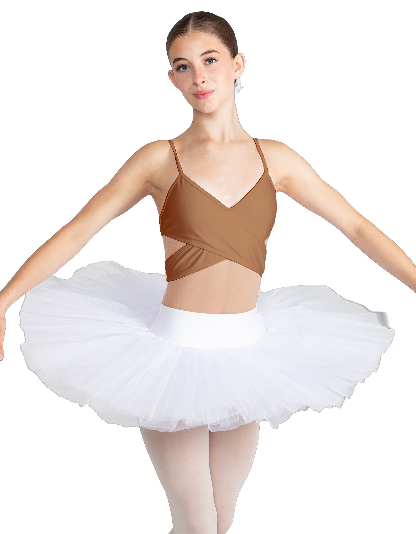 Solid Lycra Criss Cross Mesh Cut Outs Leotard