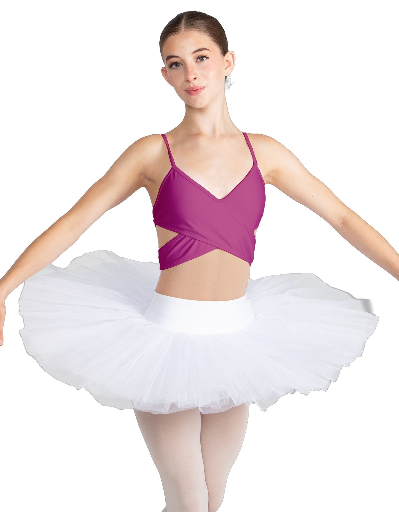 Solid Lycra Criss Cross Mesh Cut Outs Leotard