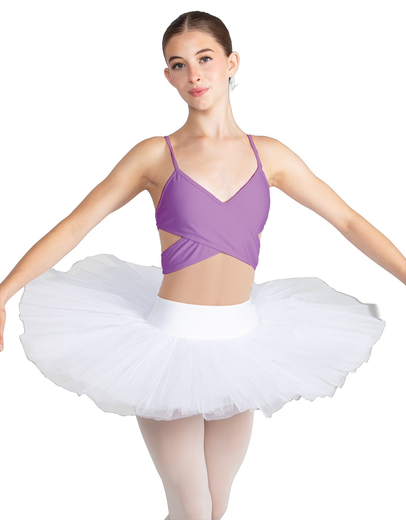 Solid Lycra Criss Cross Mesh Cut Outs Leotard