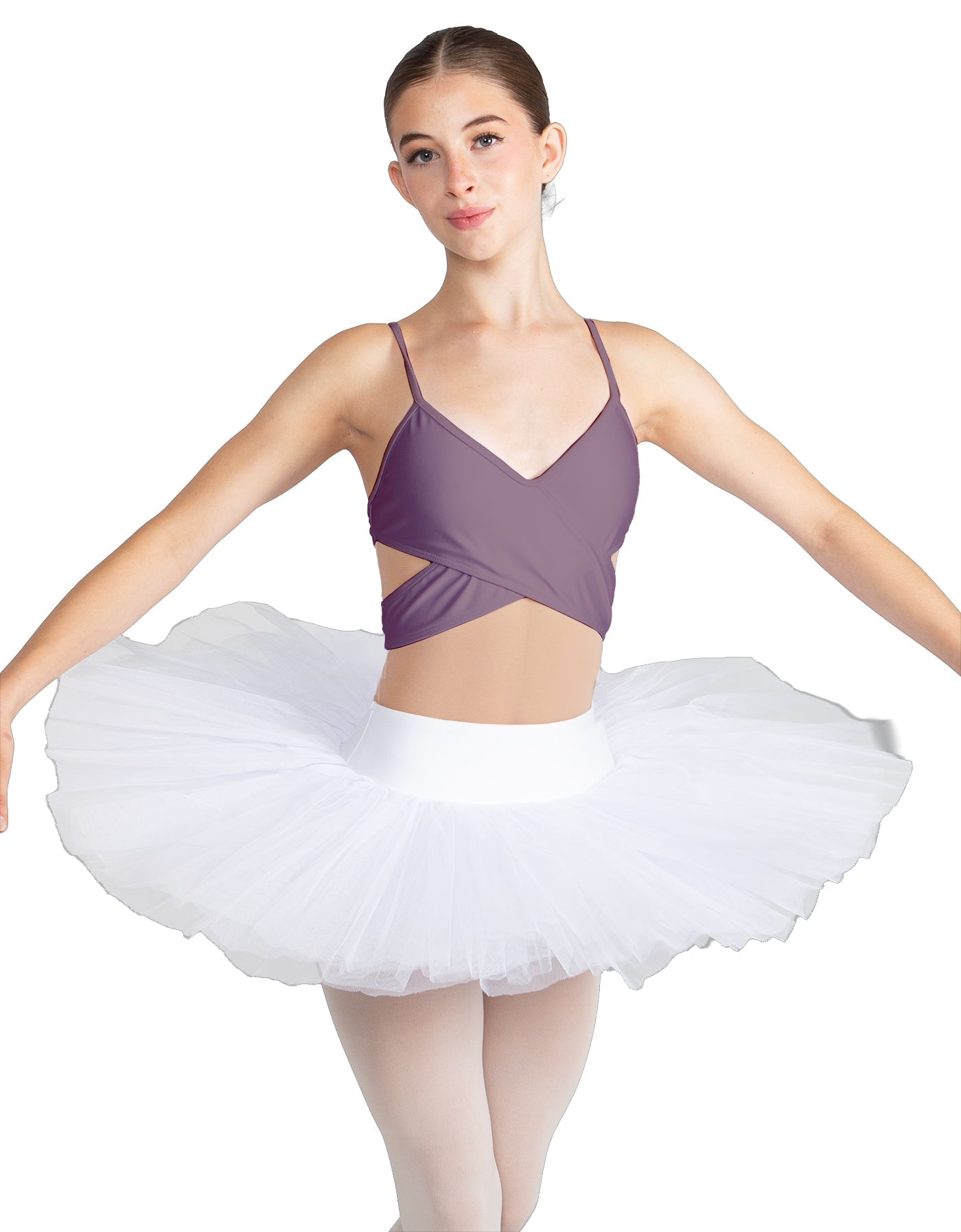 Solid Lycra Criss Cross Mesh Cut Outs Leotard