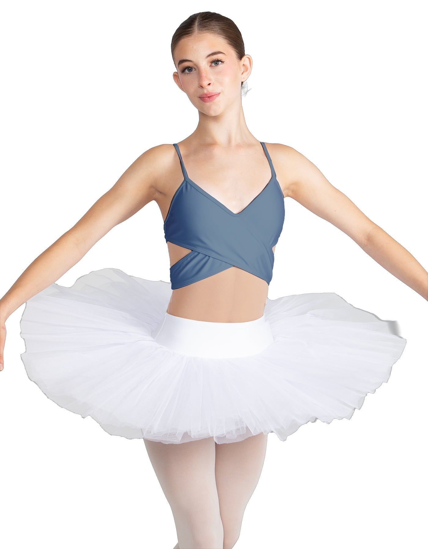 Solid Lycra Criss Cross Mesh Cut Outs Leotard