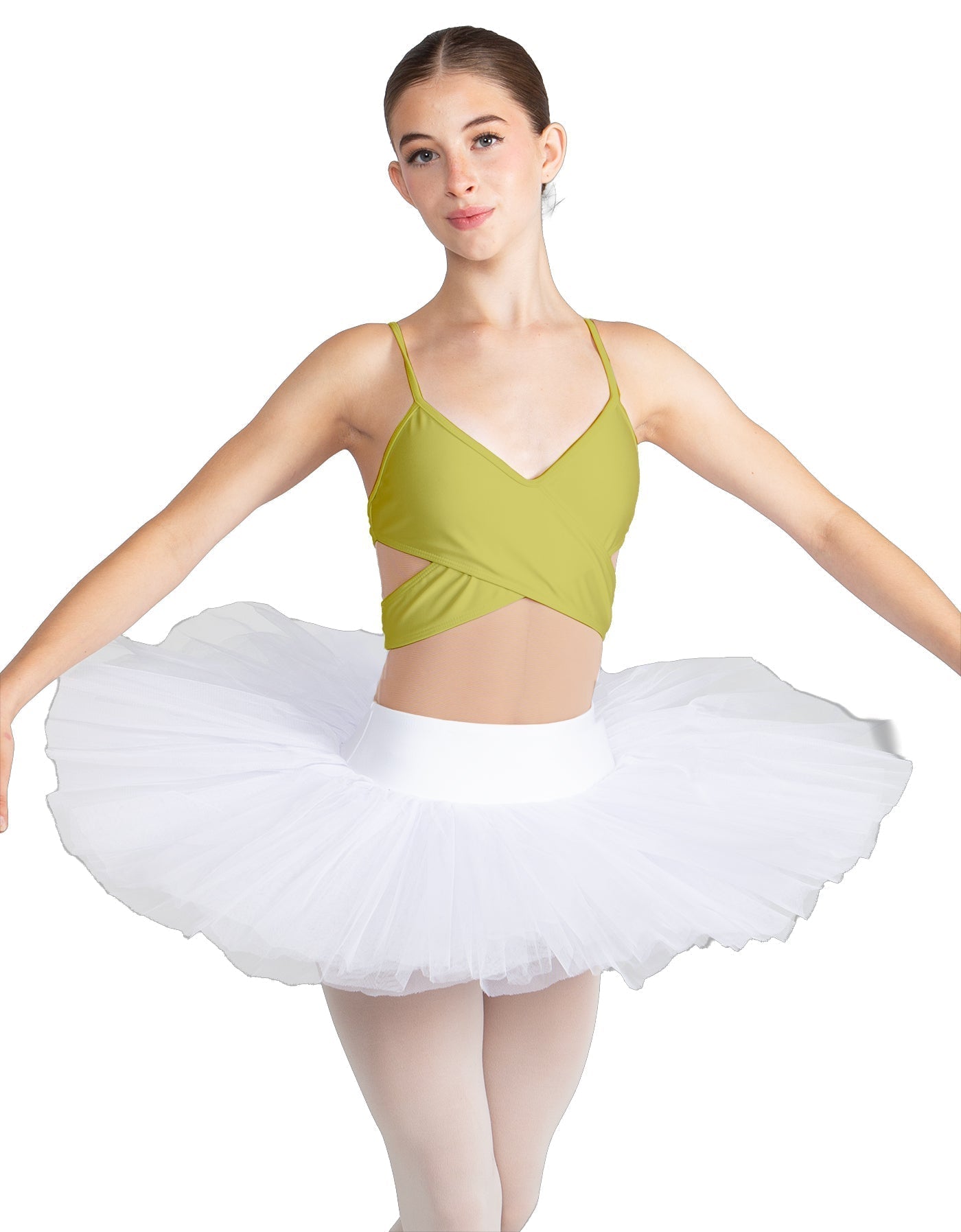 Solid Lycra Criss Cross Mesh Cut Outs Leotard