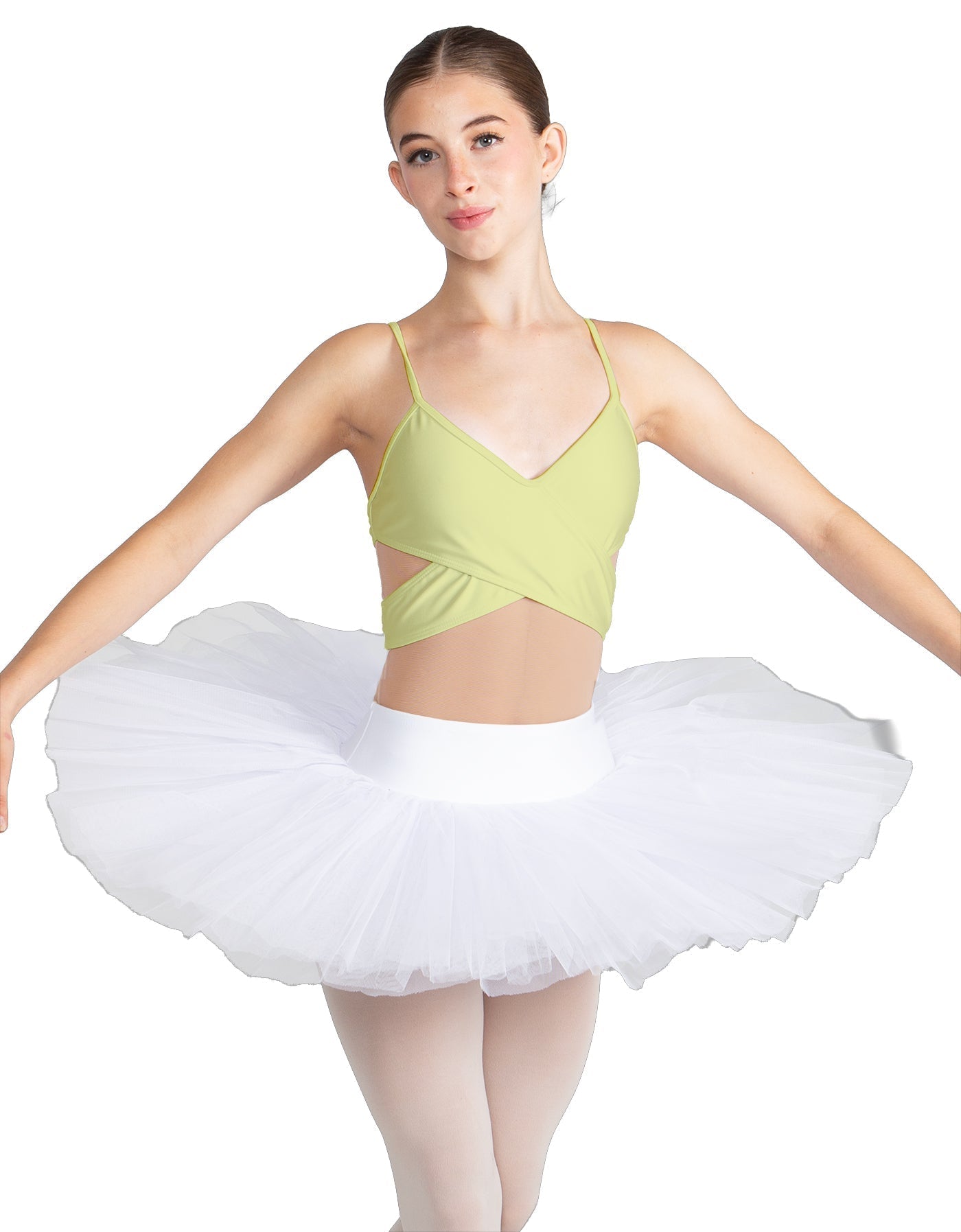 Solid Lycra Criss Cross Mesh Cut Outs Leotard