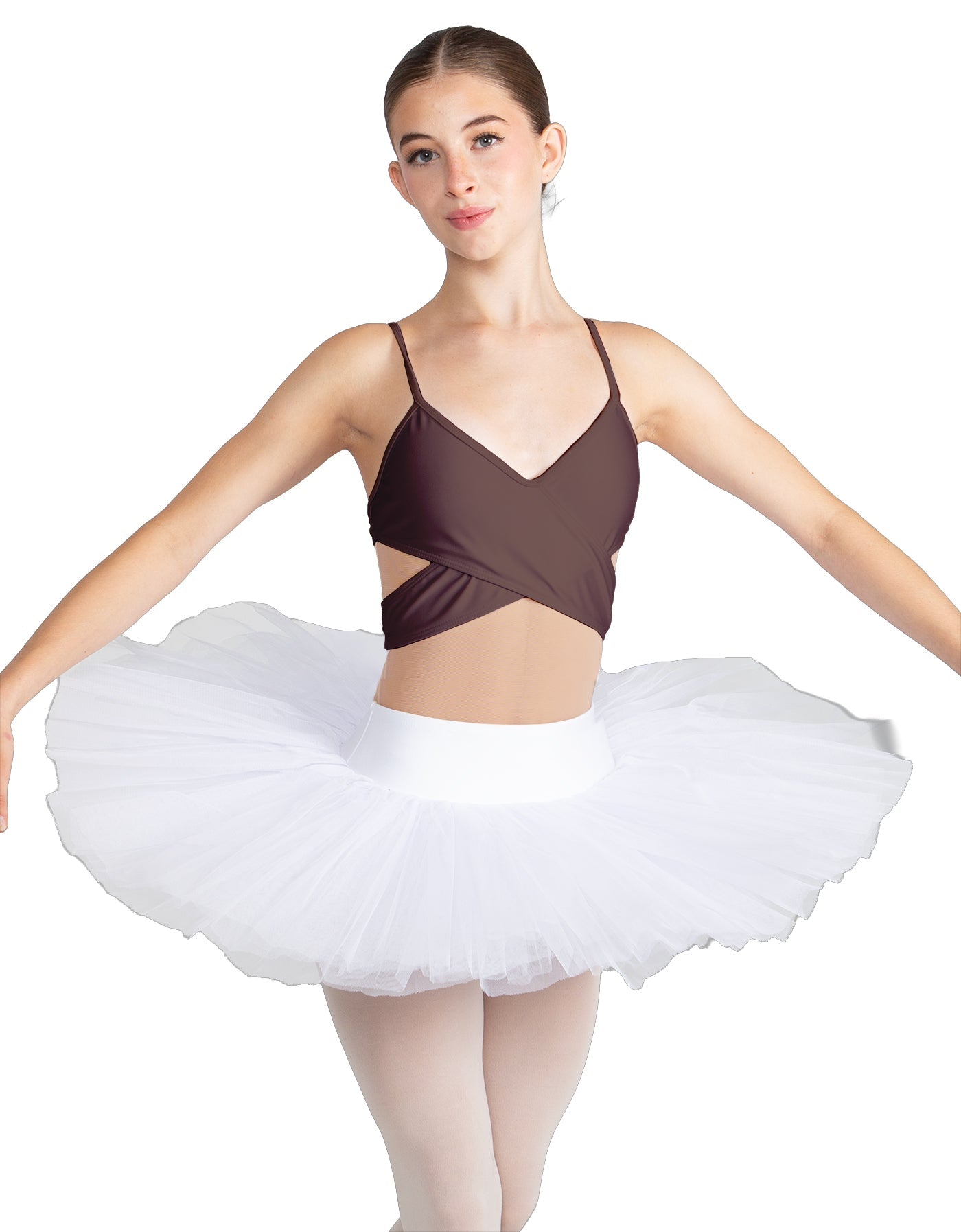 Solid Lycra Criss Cross Mesh Cut Outs Leotard