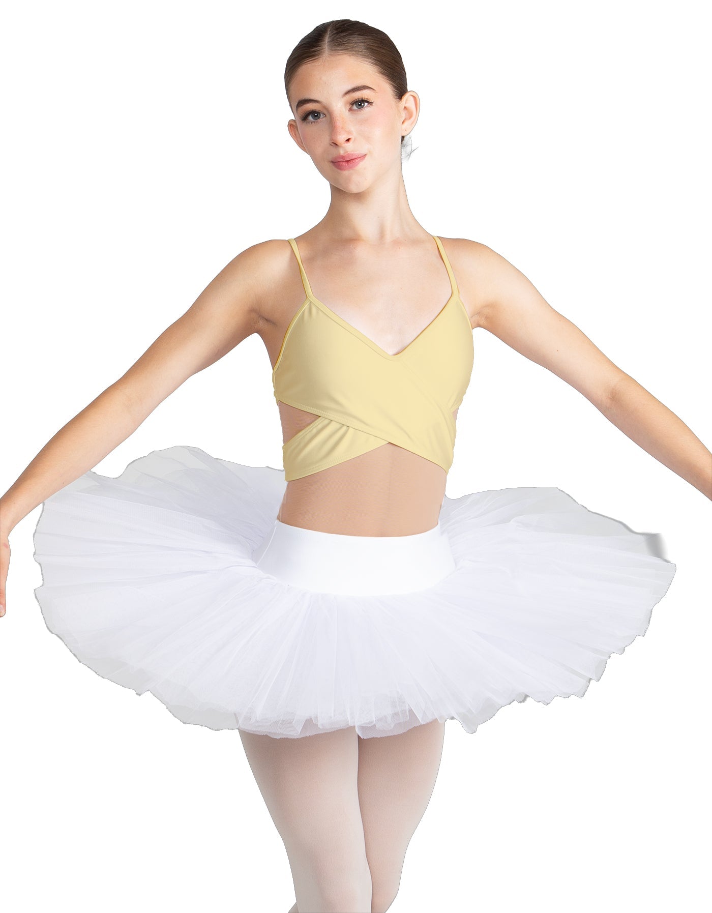 Solid Lycra Criss Cross Mesh Cut Outs Leotard