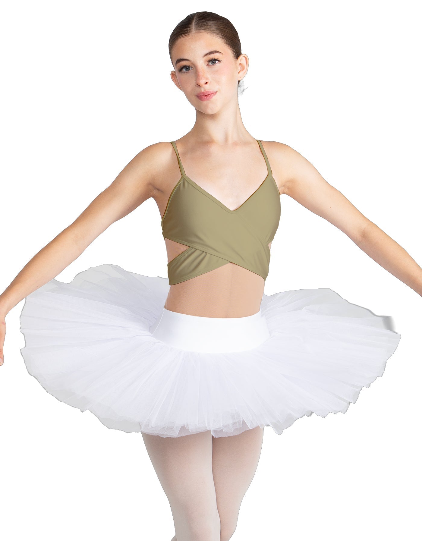 Solid Lycra Criss Cross Mesh Cut Outs Leotard