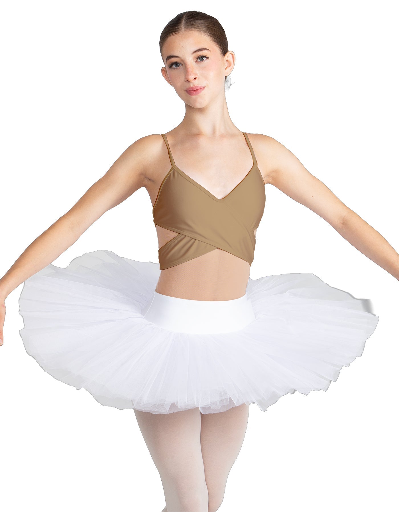 Solid Lycra Criss Cross Mesh Cut Outs Leotard