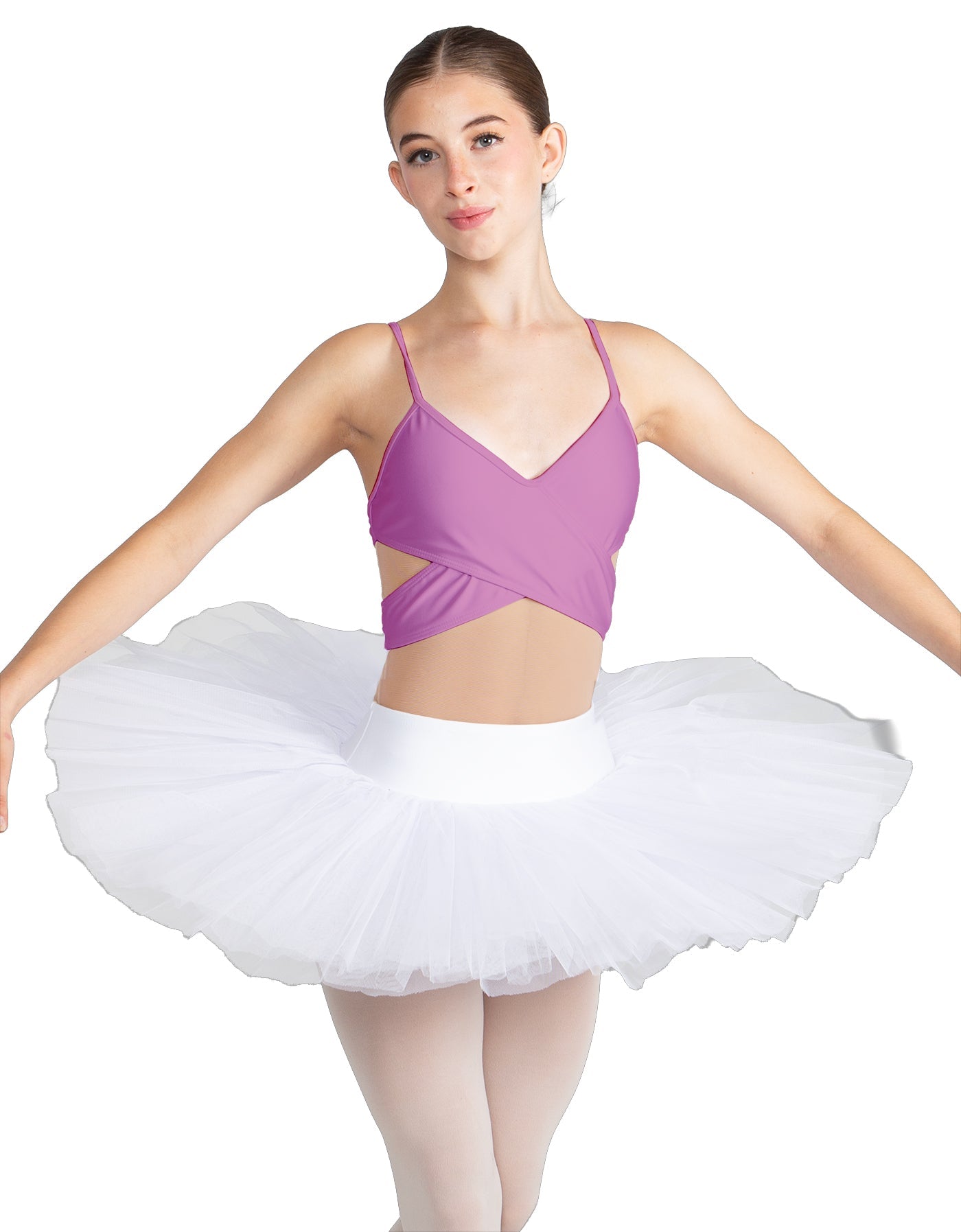 Solid Lycra Criss Cross Mesh Cut Outs Leotard