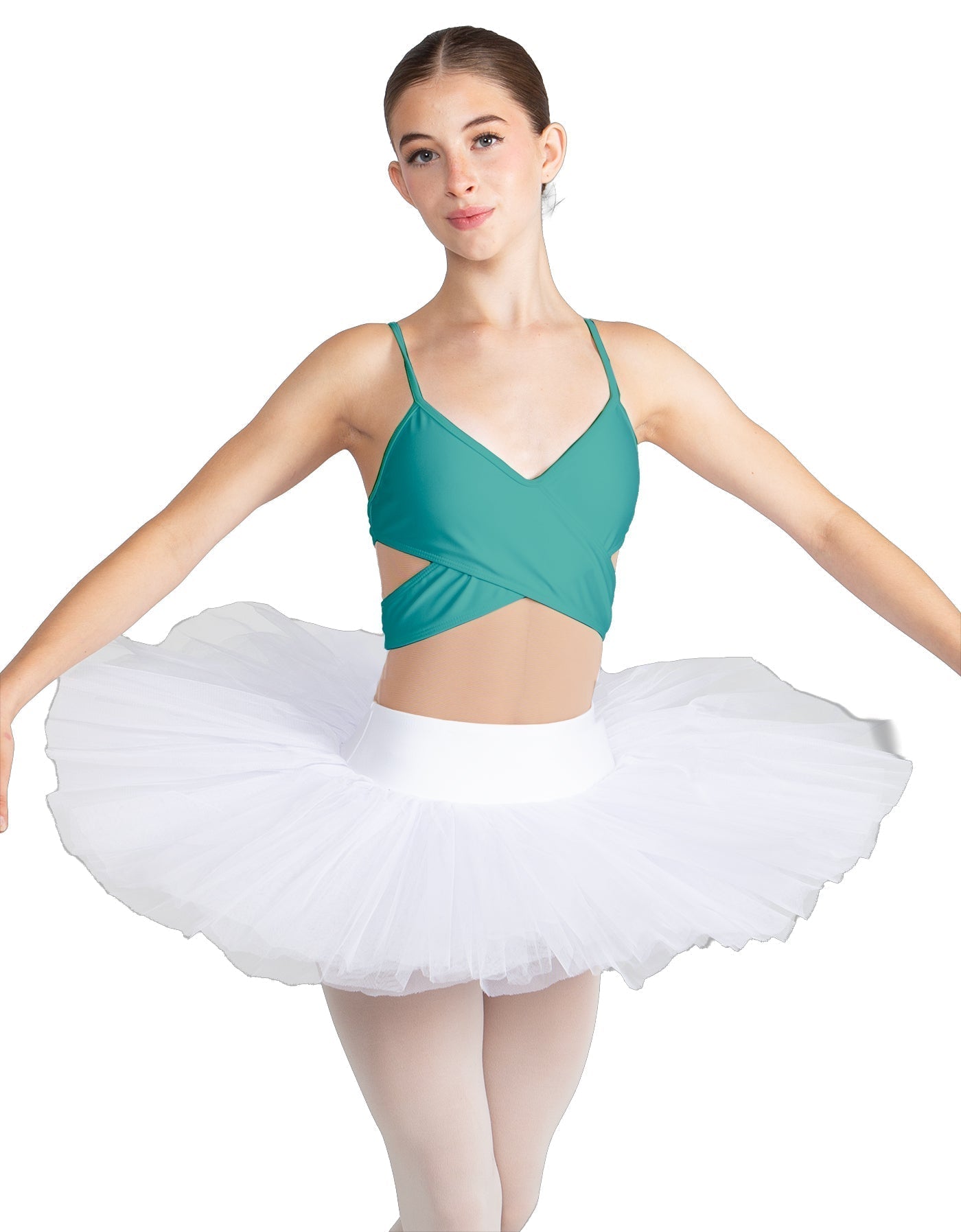 Solid Lycra Criss Cross Mesh Cut Outs Leotard
