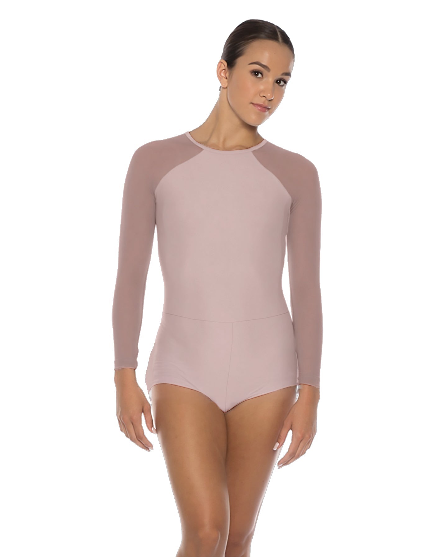 Solid Lycra LS Raglan Keyhole Back Biketard