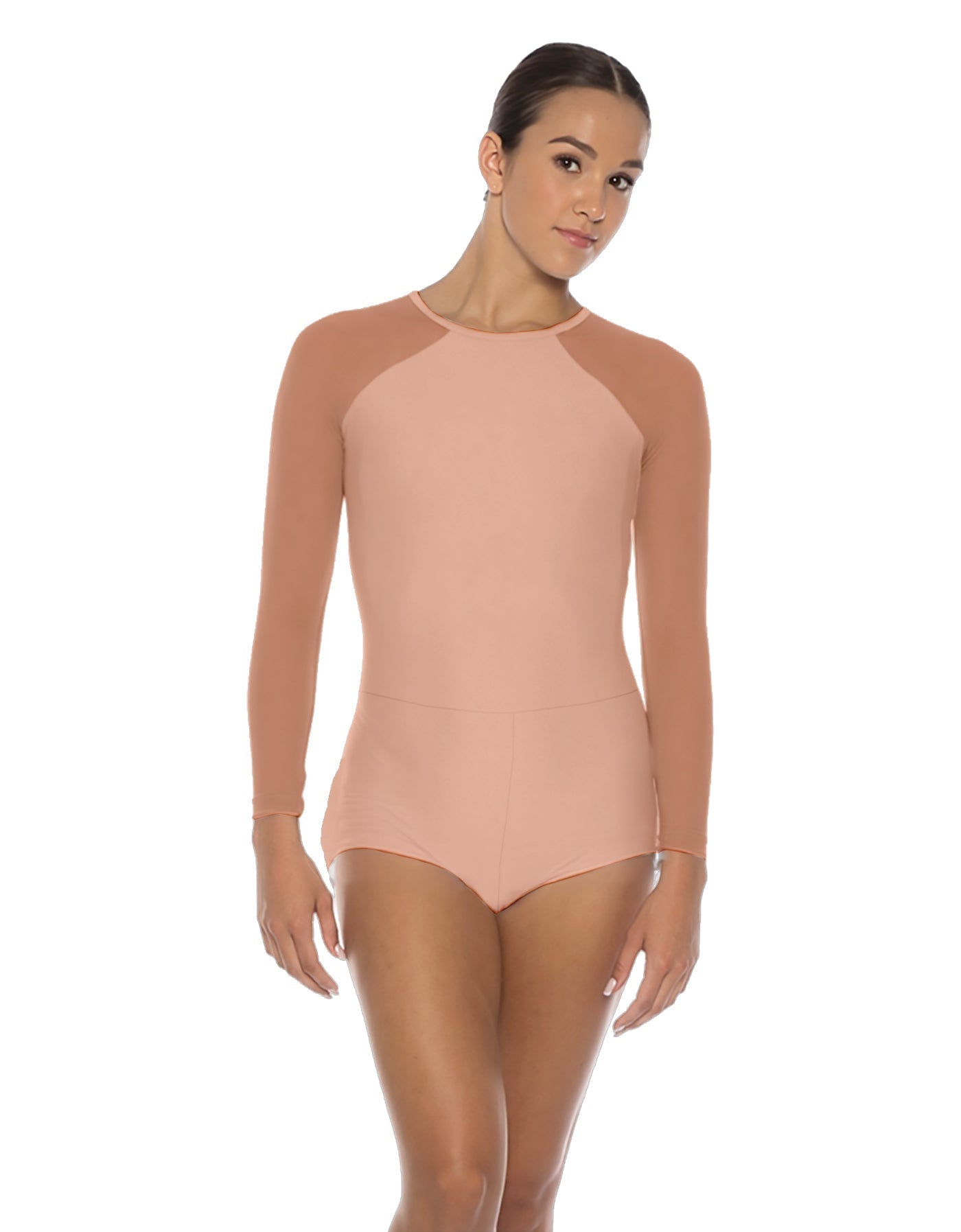 Solid Lycra LS Raglan Keyhole Back Biketard